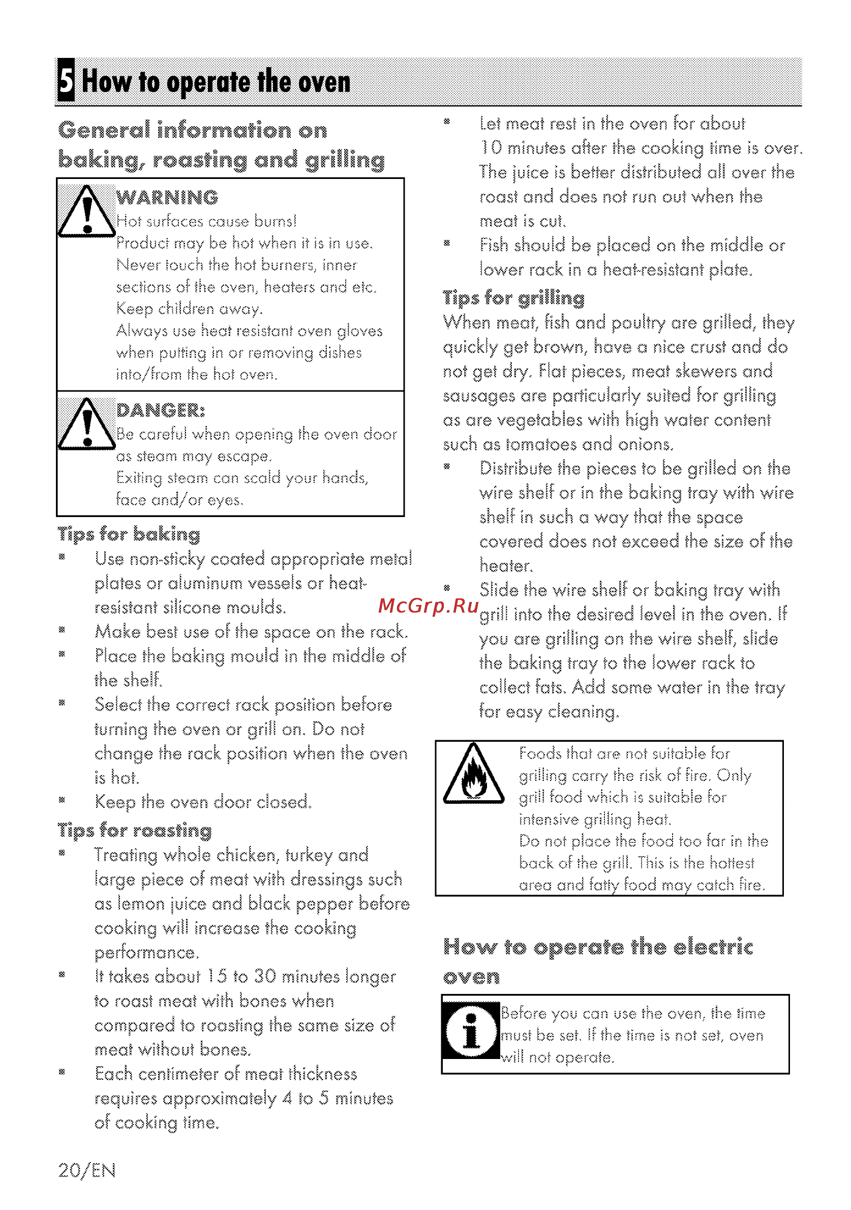 Grundig GEBD 47000 B [62/88] How to operate the oven