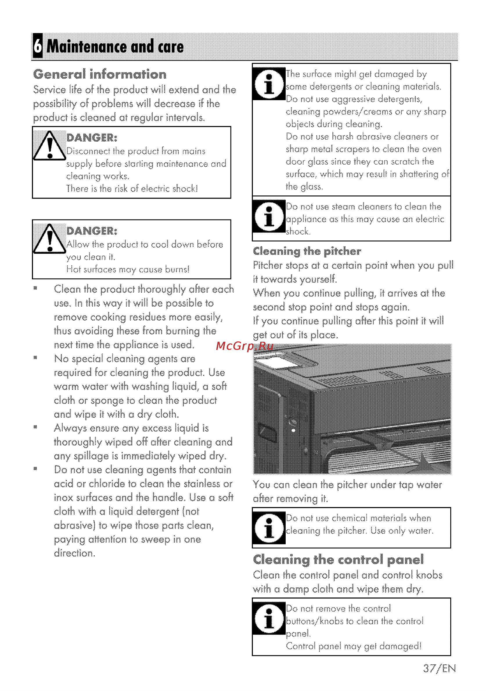 Grundig GEBD 47000 B [79/88] Q maintenance and care