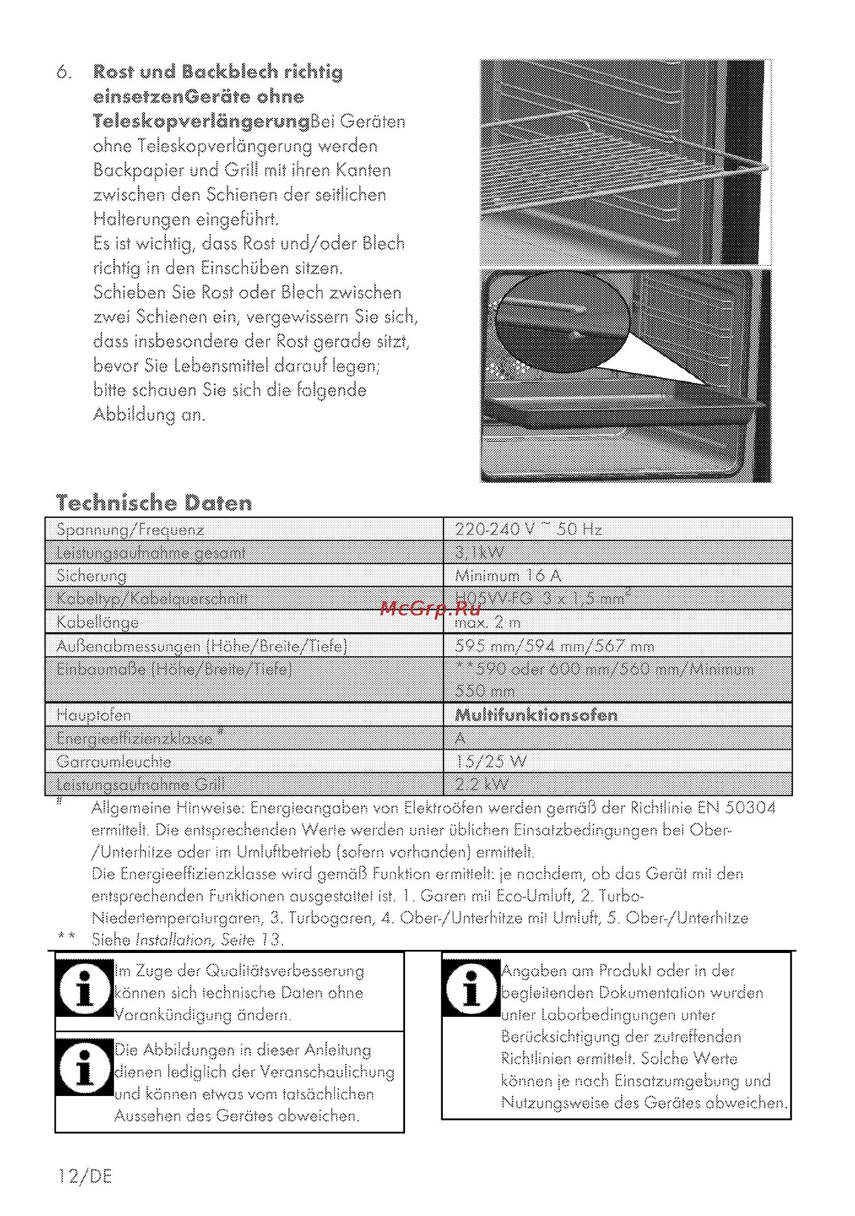 Grundig GEBM 25000 BP [12/72] Technische daten