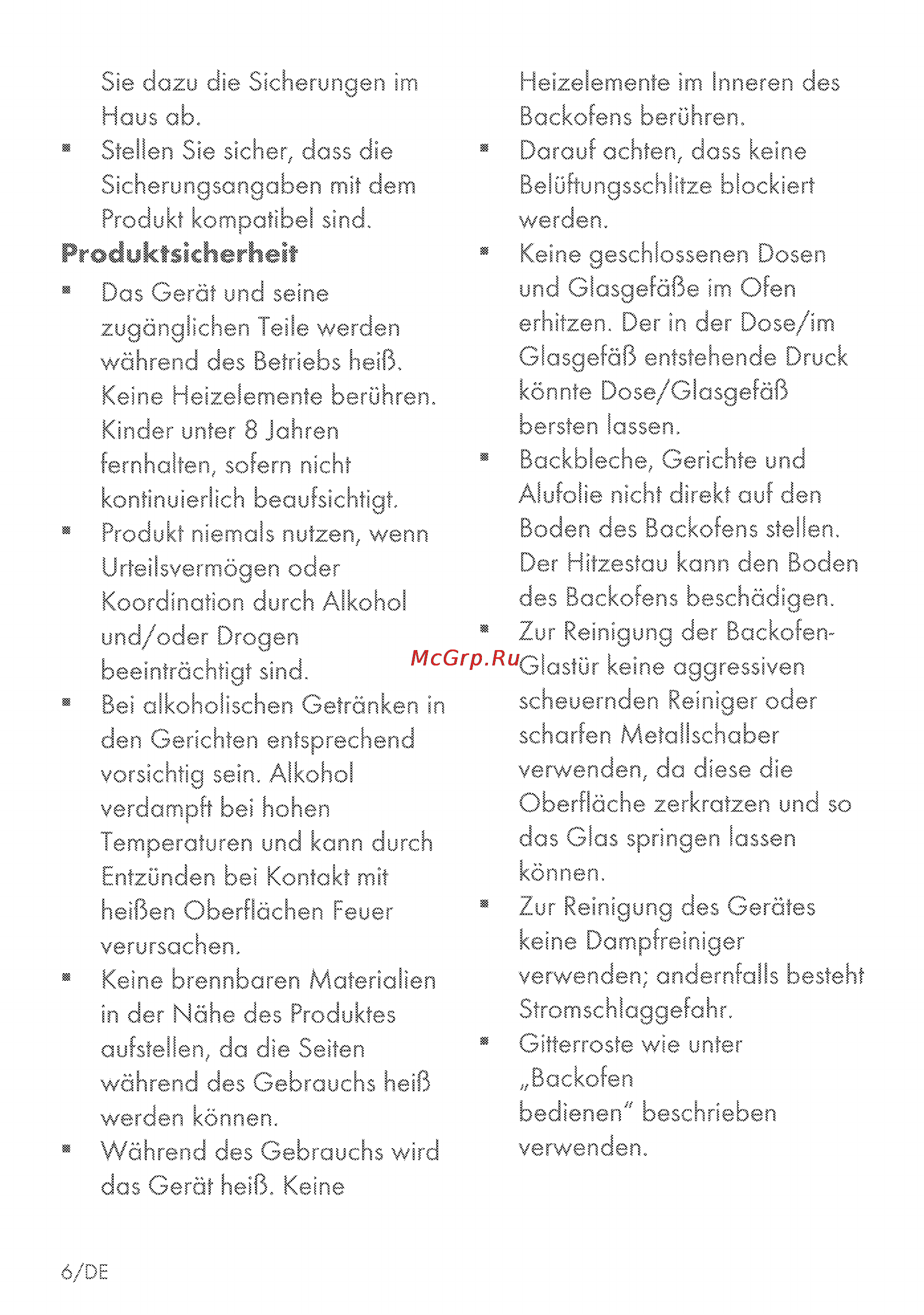 Grundig GEBM 25000 BP [6/72] Produktsicherheit