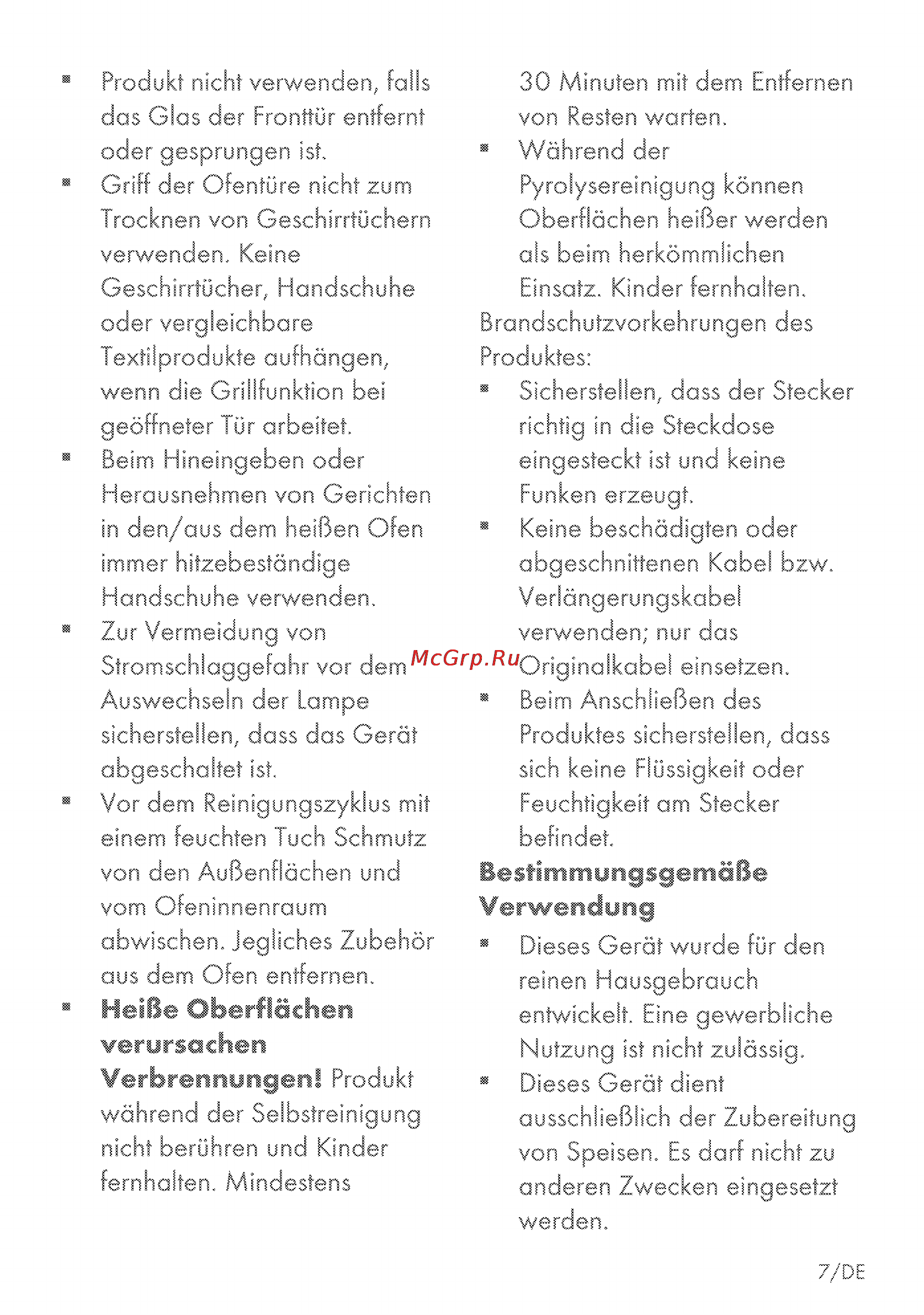 Grundig GEBM 25000 BP [7/72] Bestimmungsgemäße verwendung