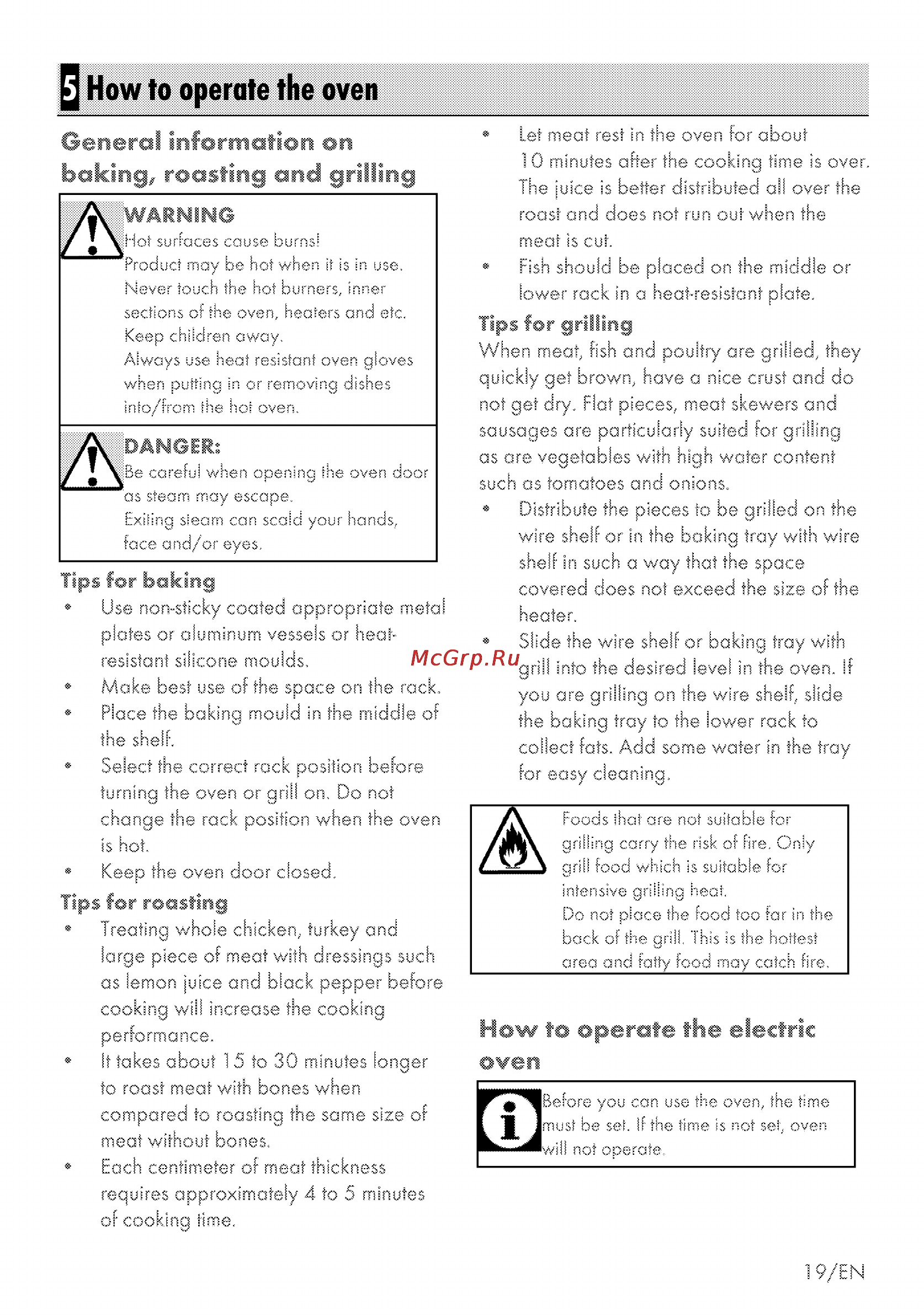 Grundig GEZM 47000 B [59/80] How to operate the oven