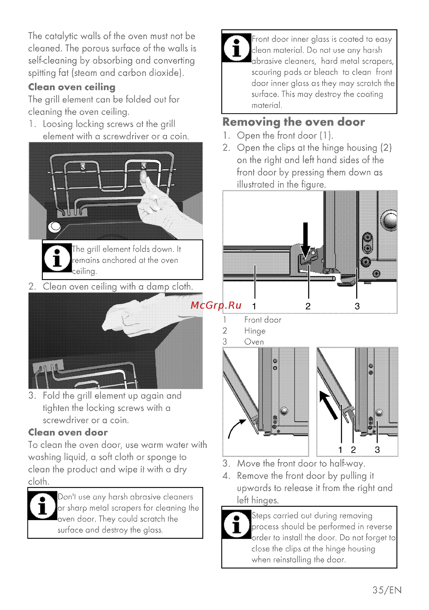 Grundig GEZM 47000 B [75/80] Removing the avert doer