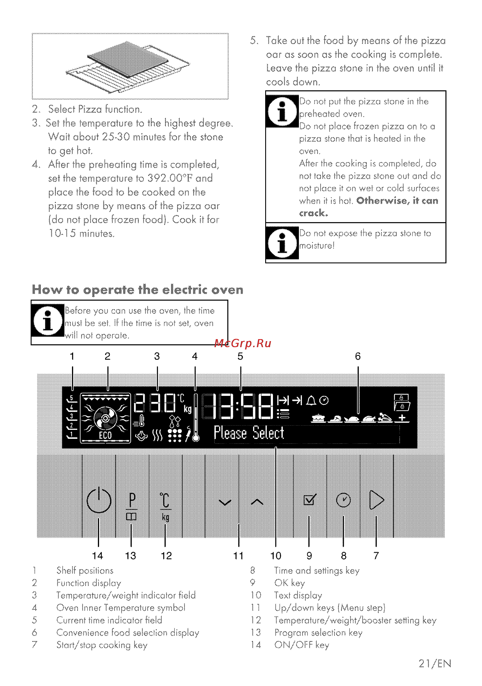 Grundig GEZS 57000 BL [59/80] How to operate the electric oven