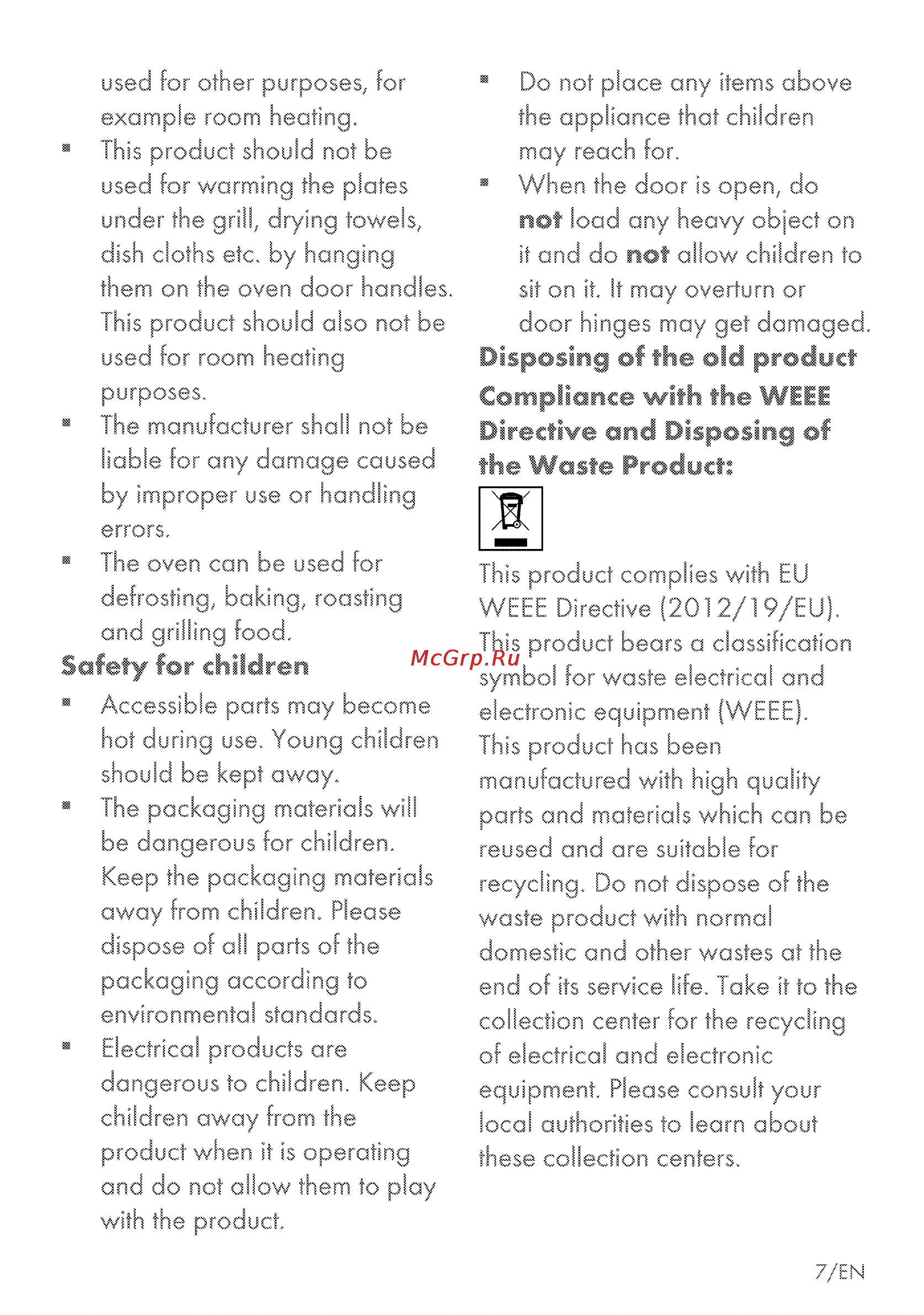 Grundig GEZS 47000 B [47/80] Disposing of the old product compliance with the weee directive and disposing of