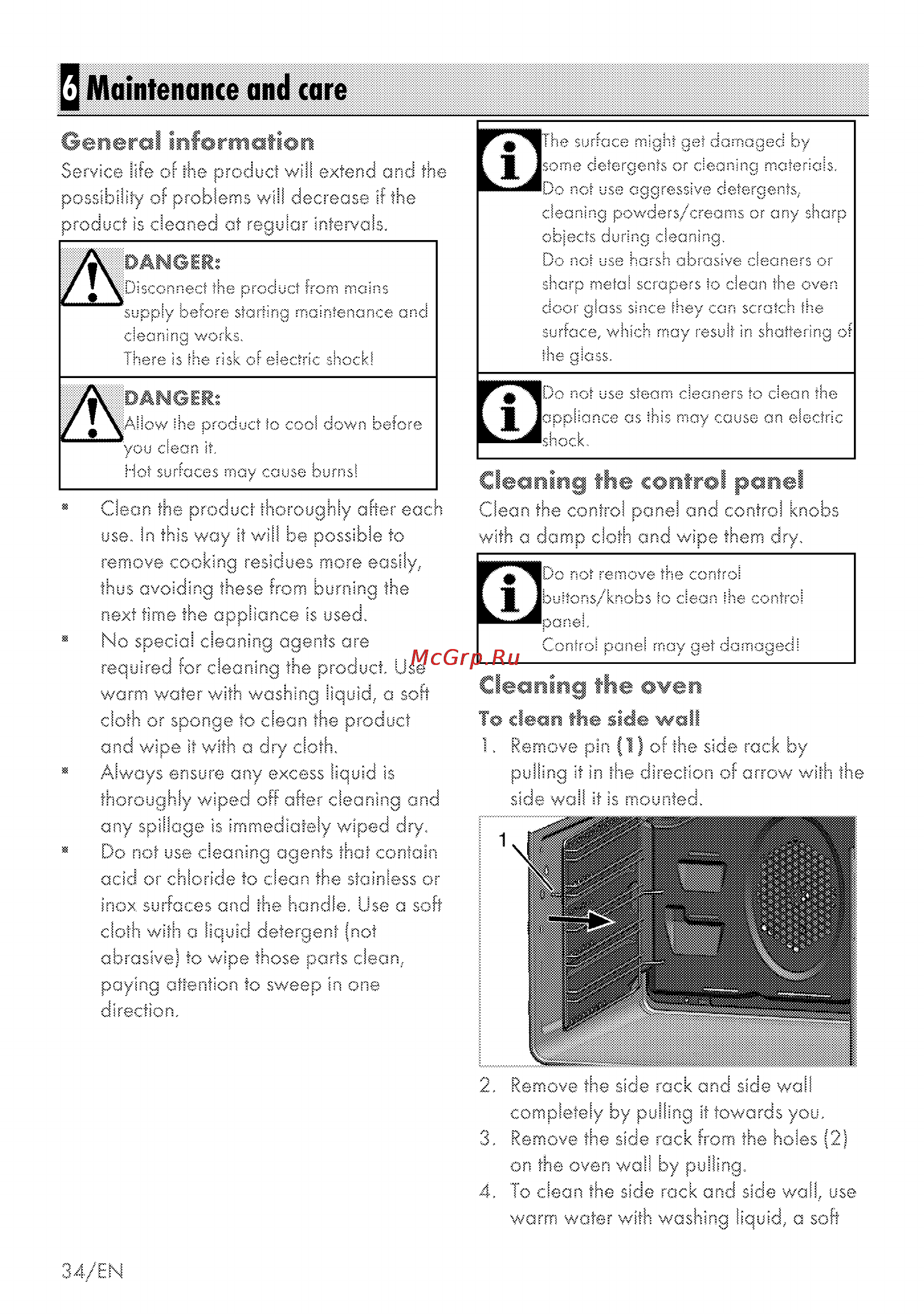 Grundig GEZS 47000 B [74/80] Maintenance and care