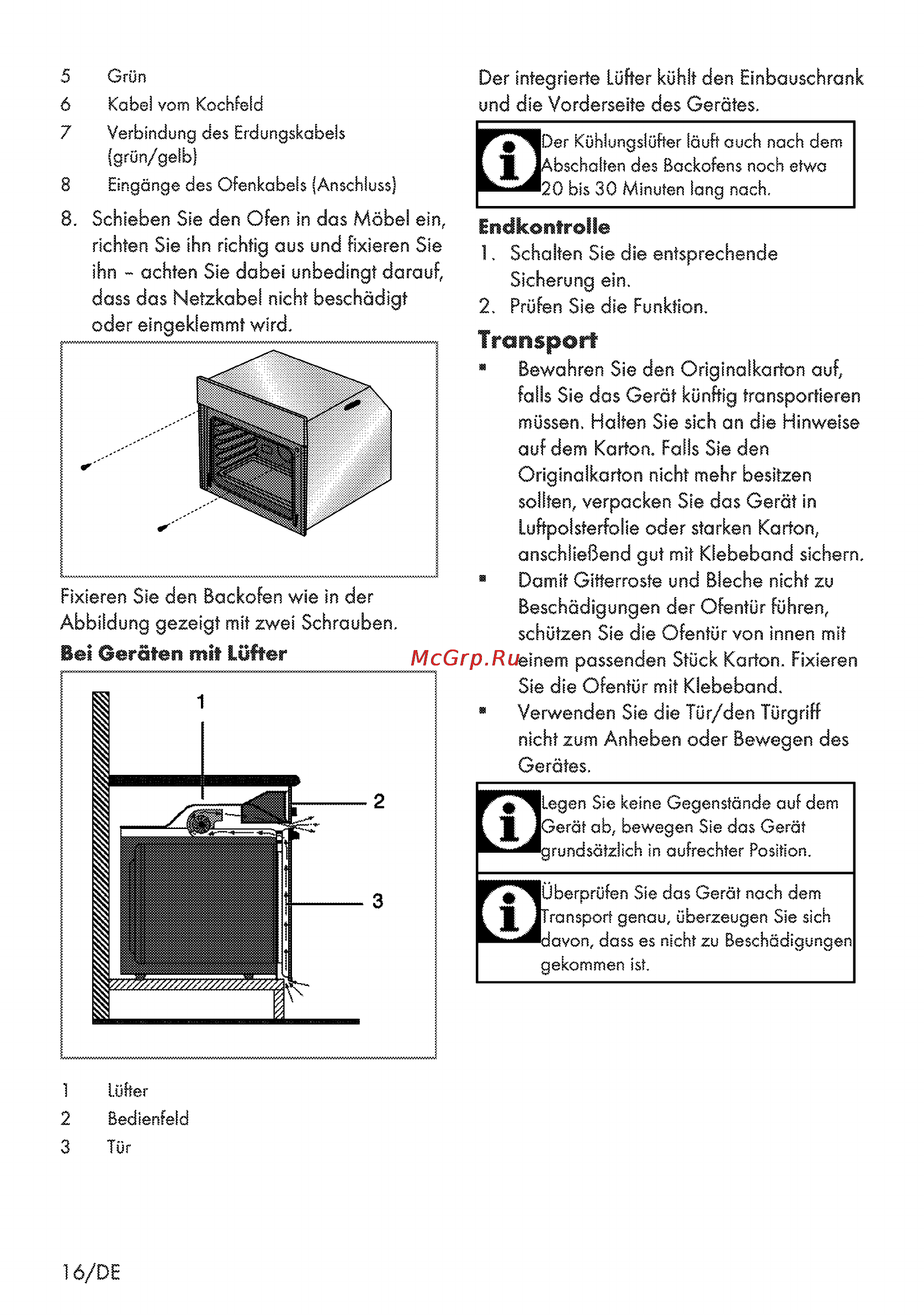 Grundig GEHC 11000 X [16/56] Transport