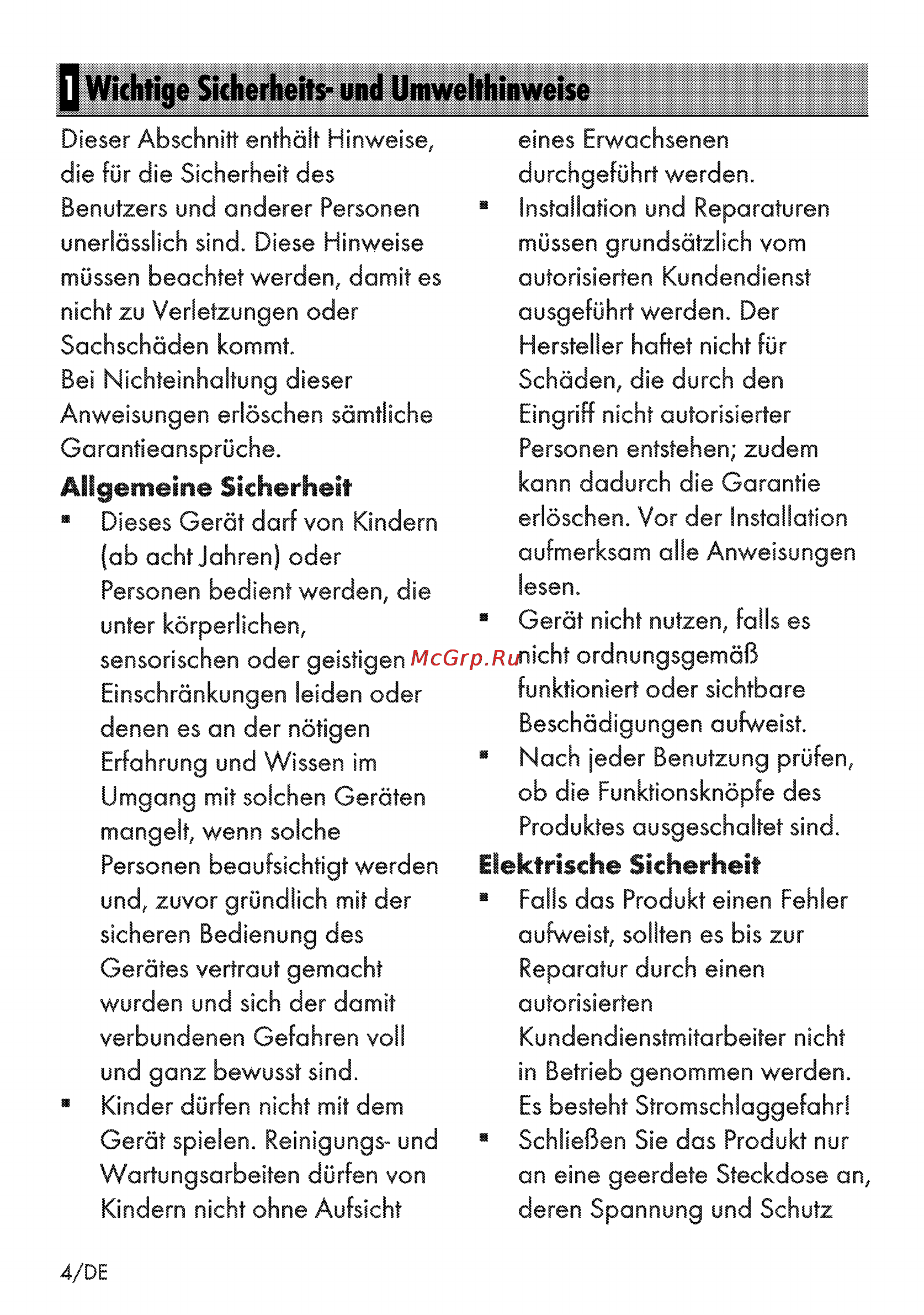 Grundig GEHC 11000 X [4/56] Allgemeine sicherheit