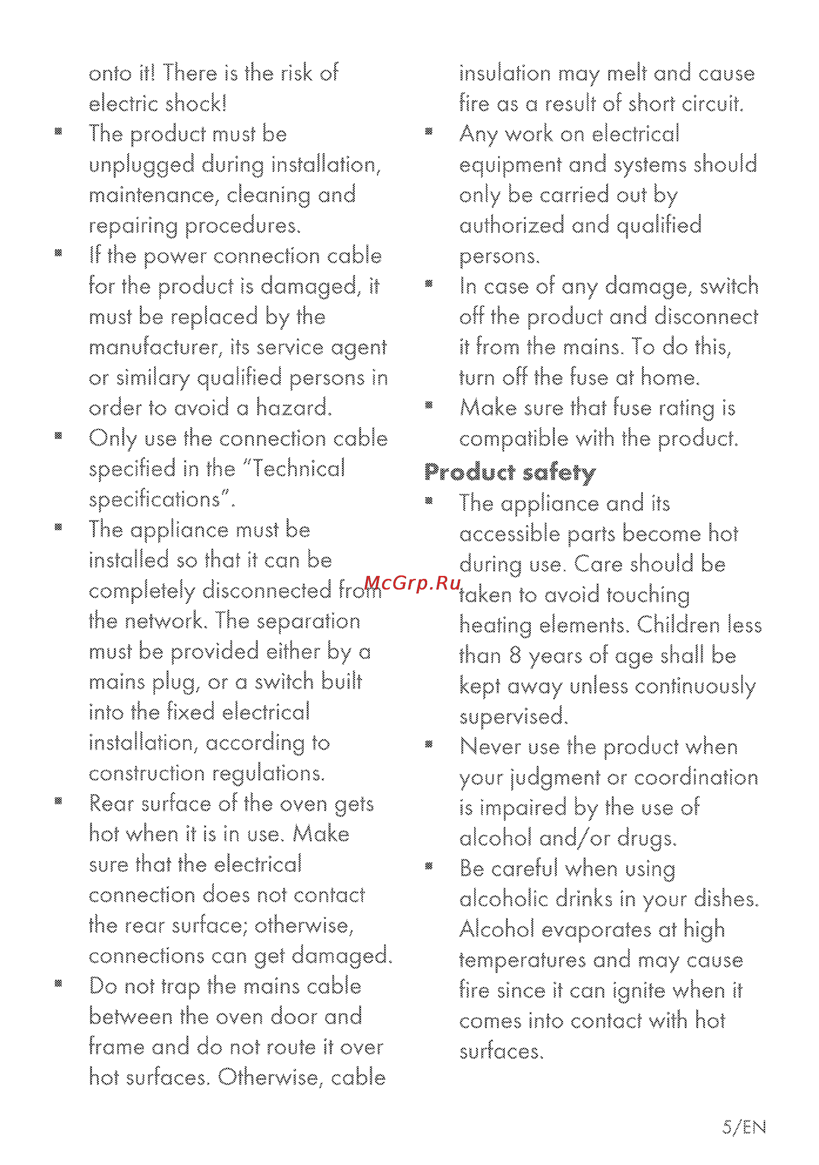 Grundig GEHE 13000 X [35/60] Product safety