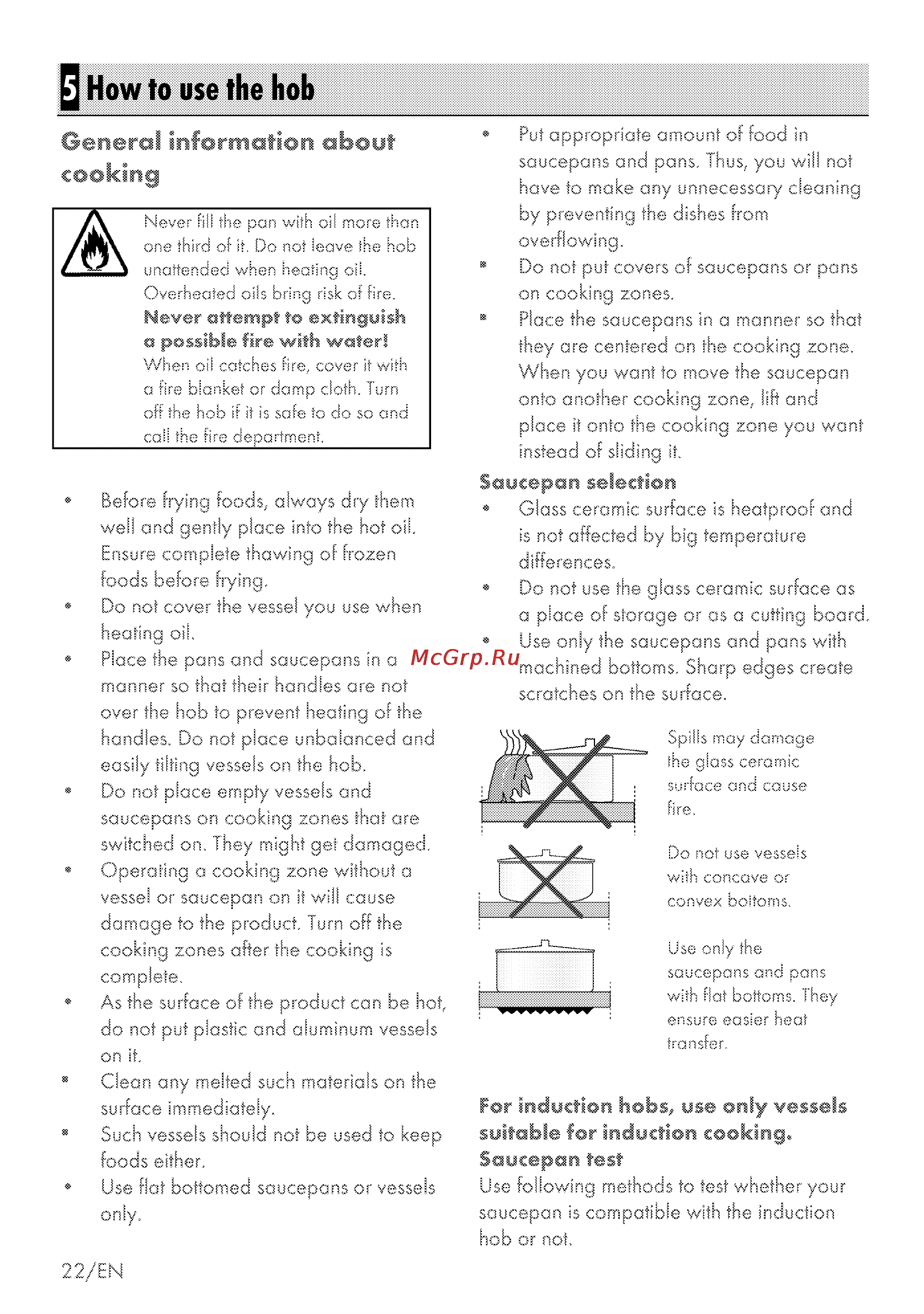 Grundig GEHM 34200 X [70/96] How to use the hob