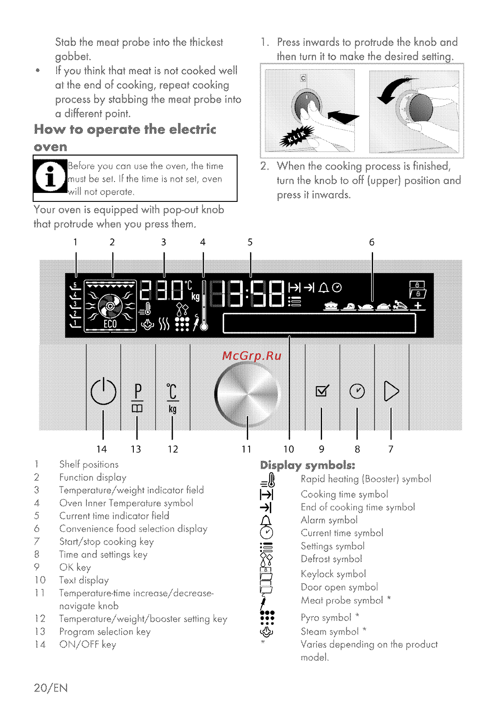Grundig GEHM 46000 B [60/80] How to operate the electric awe______________________