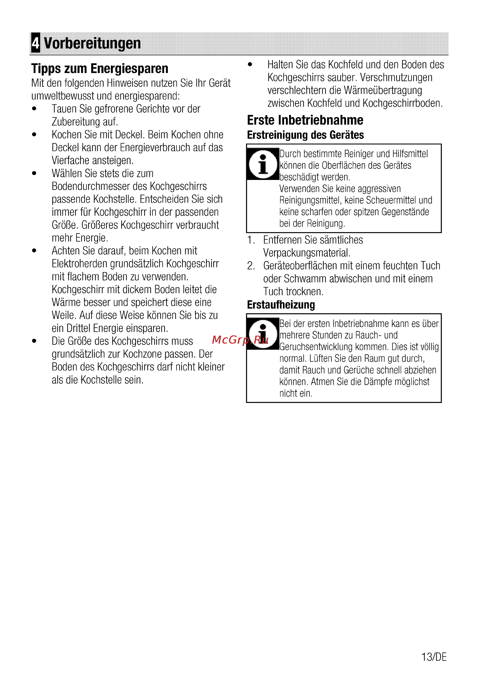 Grundig GIEI 624410 X [13/52] Q vorbereitungen