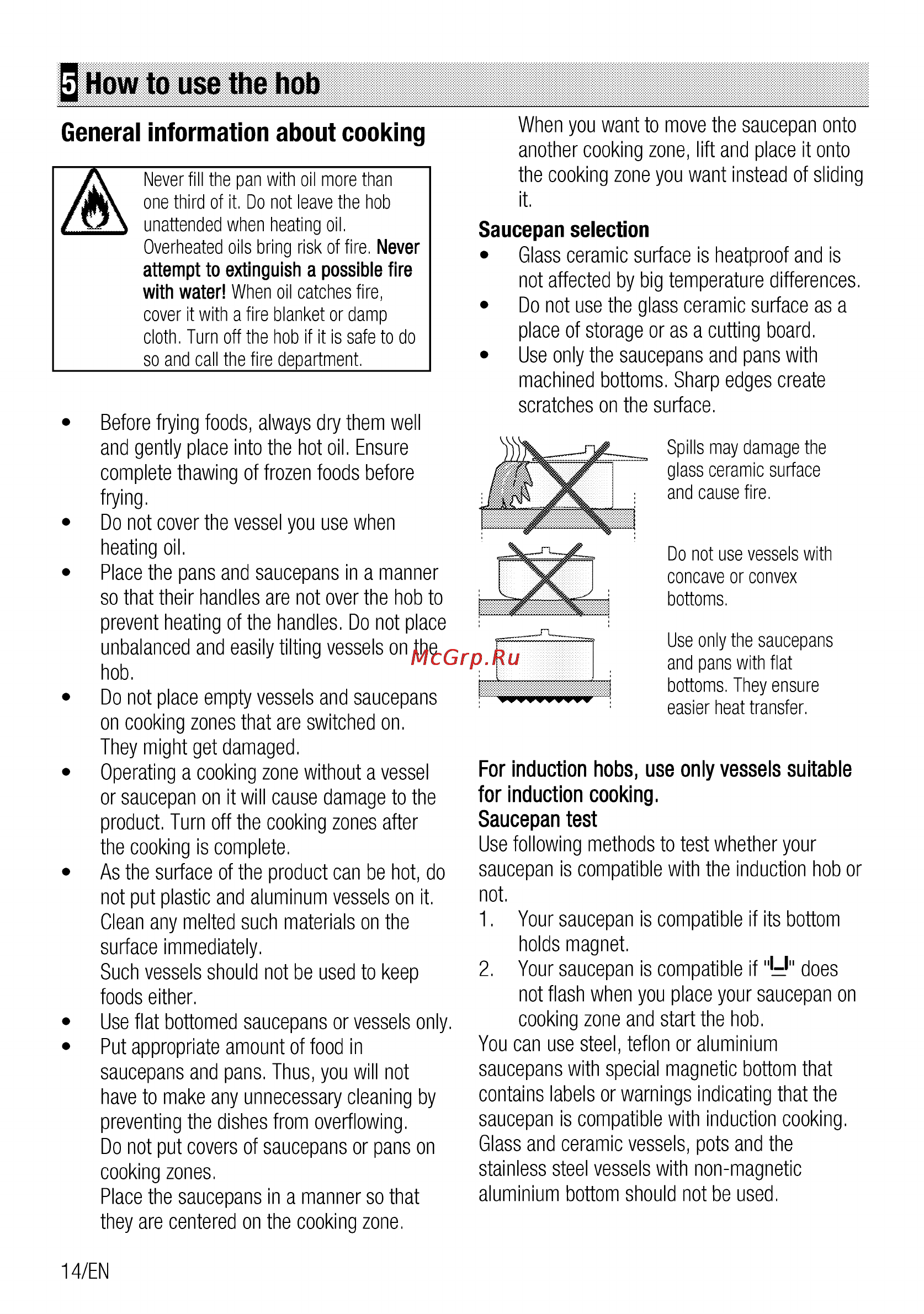Grundig GIEI 624410 X [38/52] How to use the hob