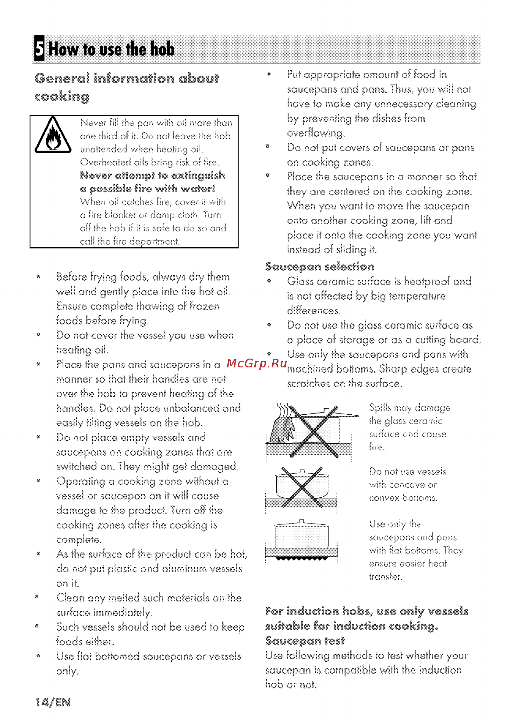 Grundig GIEI 635410 X [40/52] How to use the hob
