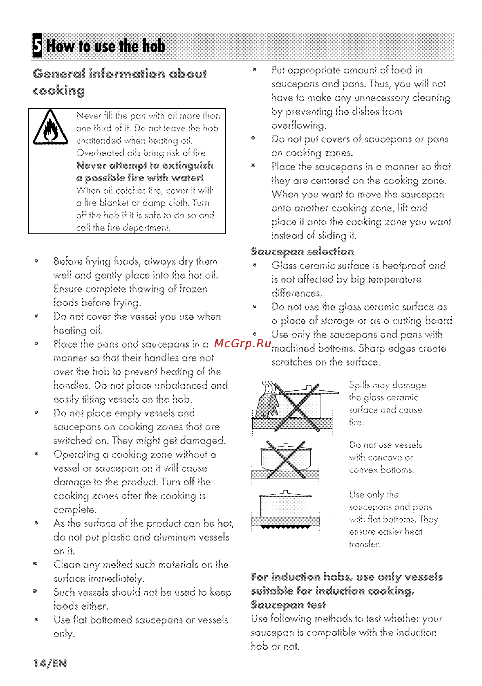 Grundig GIEI 635880 X [42/56] How to use the hob