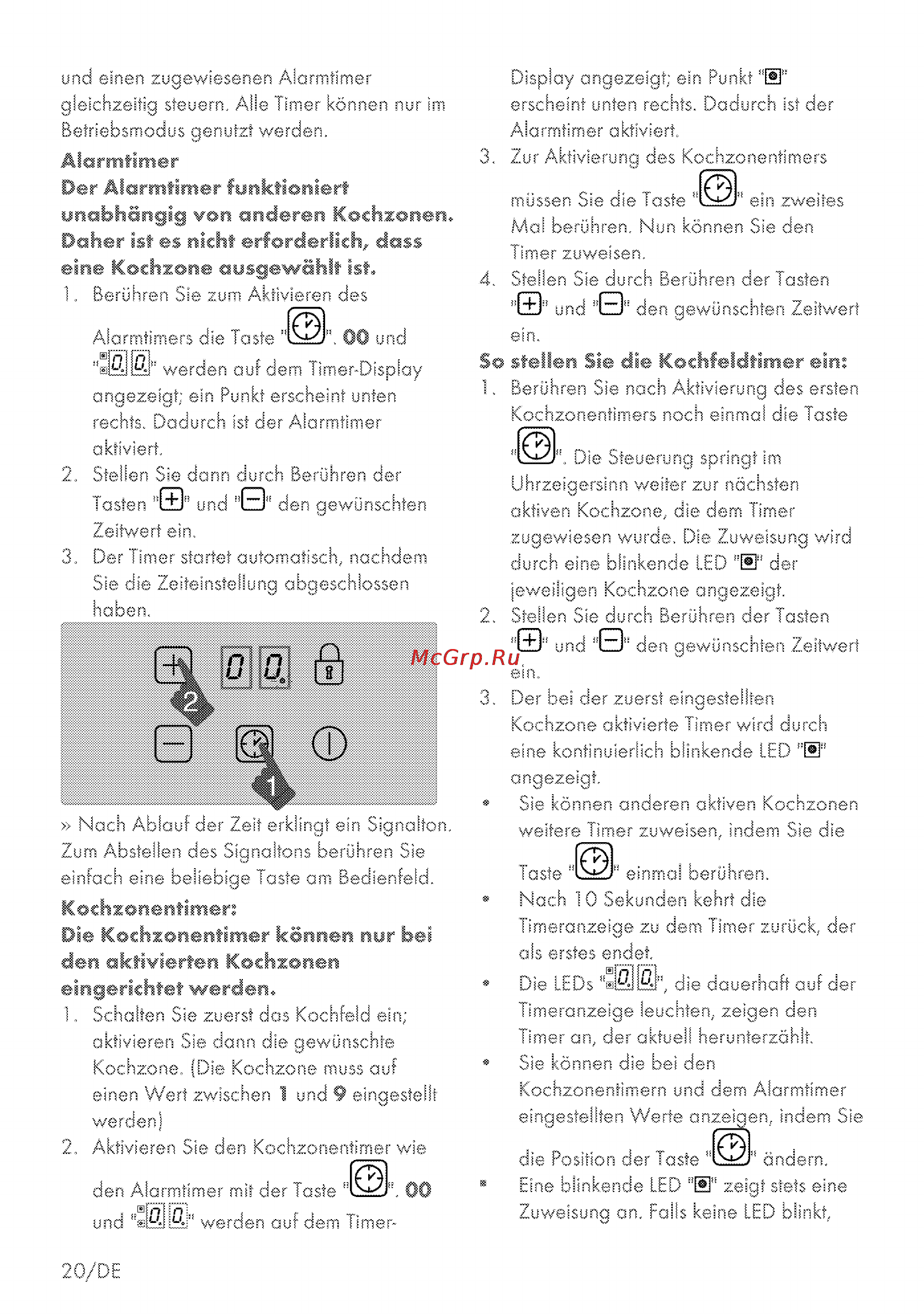 Grundig GIEV 323210 E [20/48] Kodhwee timen dfo kachzotenhmer konoen nor bell den aktivierten kachzanen eingerichtet werden