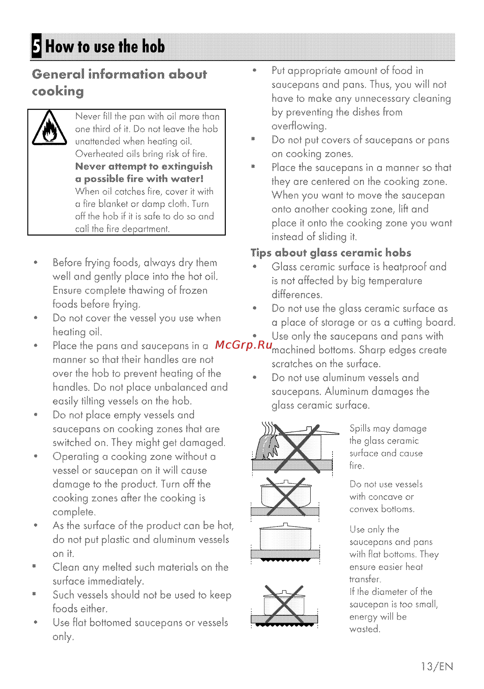 Grundig GIEV 323210 E [37/48] How to use the hob