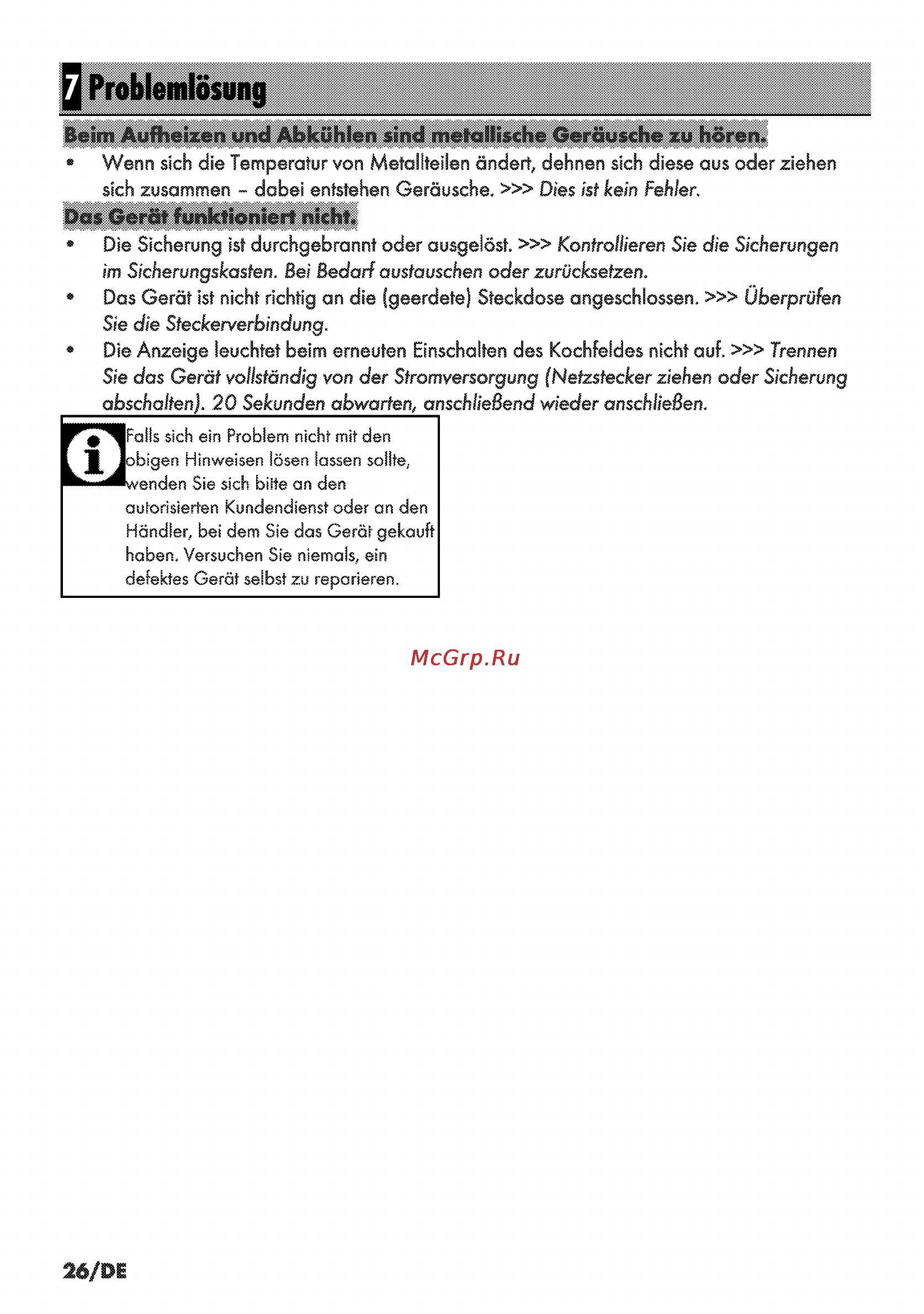 Grundig GIEV 613420 E [26/52] Q problemlösung