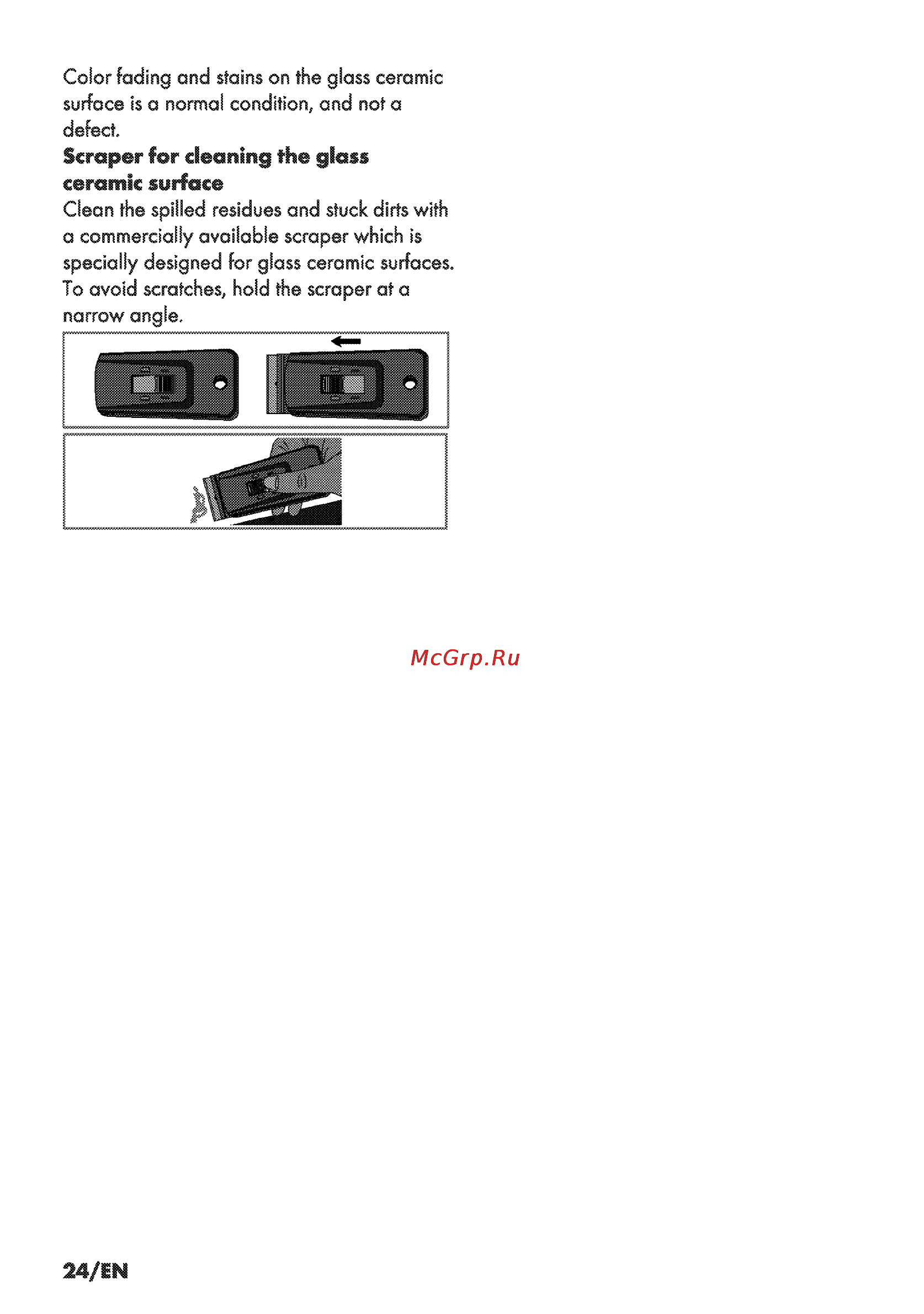 Grundig GIEV 624430 X [50/52] Scraper for cleaning the glass ceramic surface