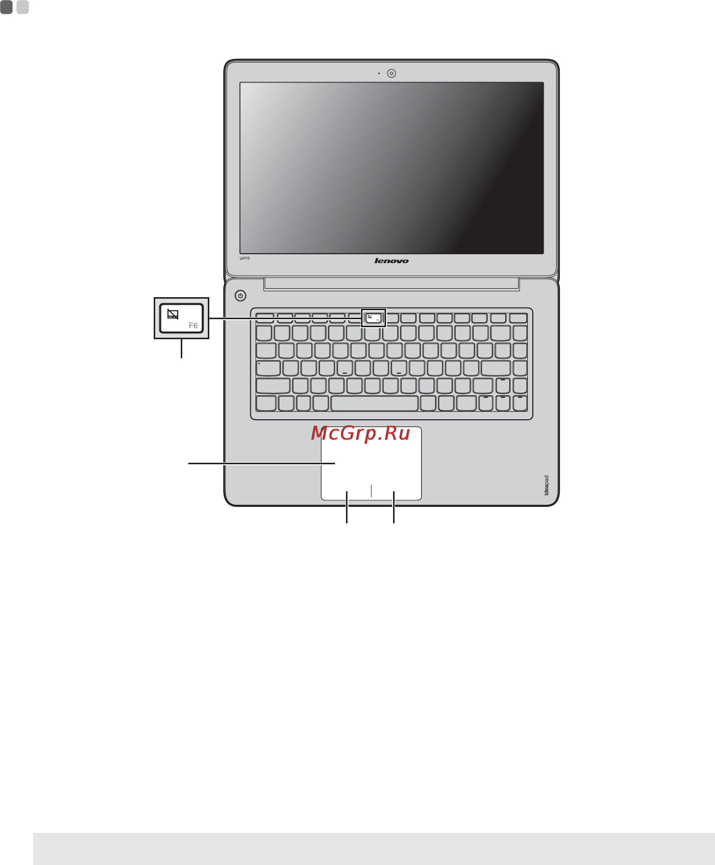 Lenovo IDEAPAD U410 59338111 [18/45] Использование сенсорной панели