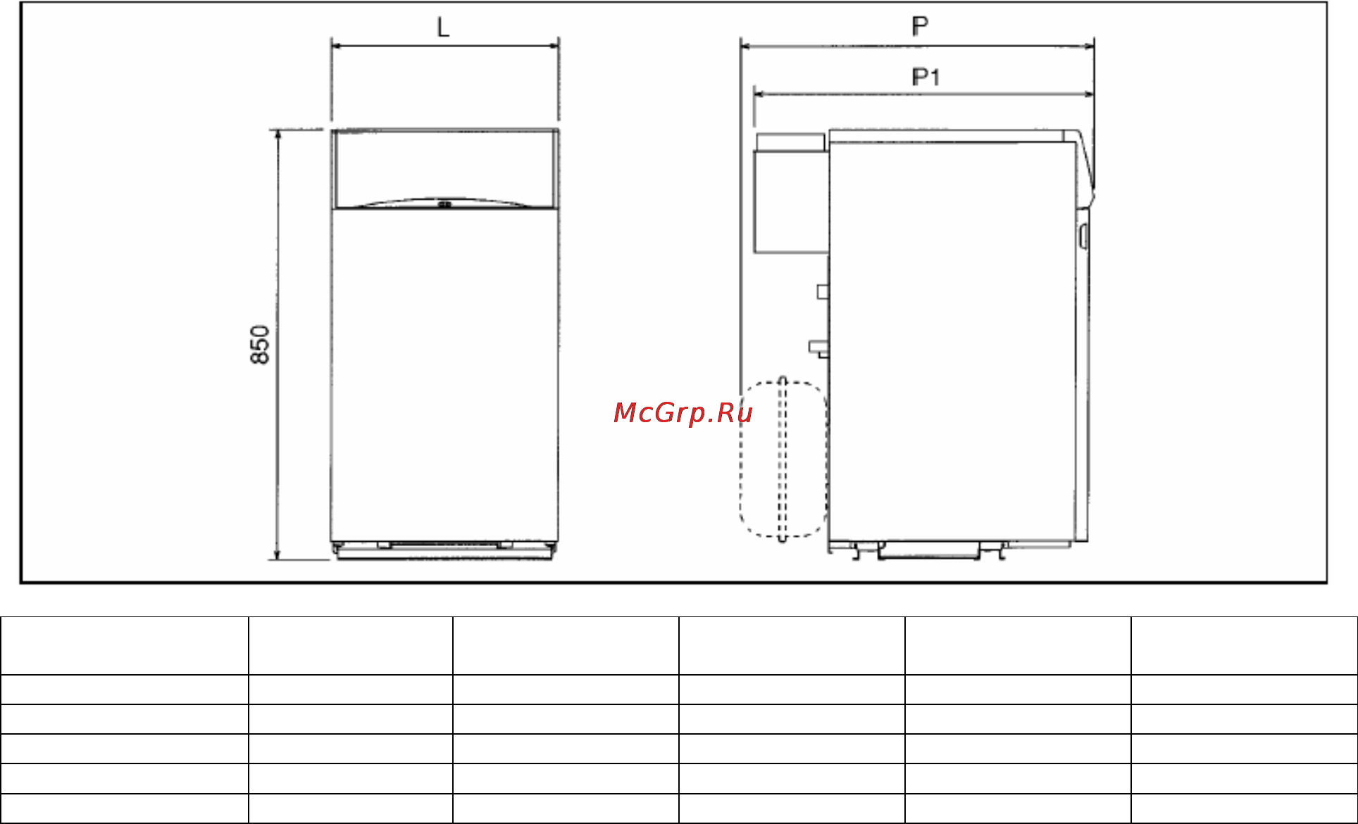 Ariston UNOBLOC G PV 24 RI [23/47] Размеры и вес