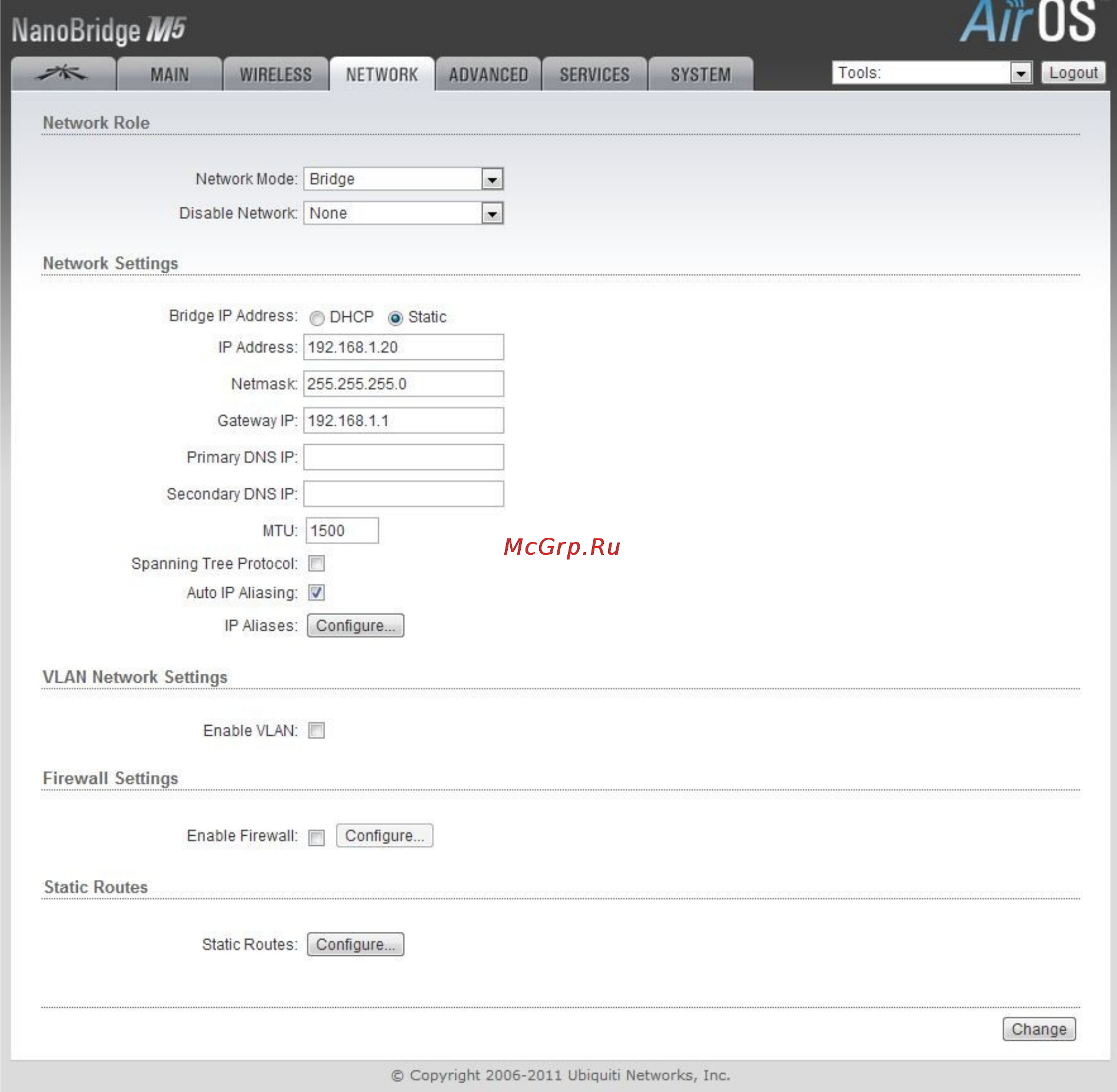 Ubiquiti NanoBridge M5 25dBi Инструкция по эксплуатации онлайн [8/20] 67300
