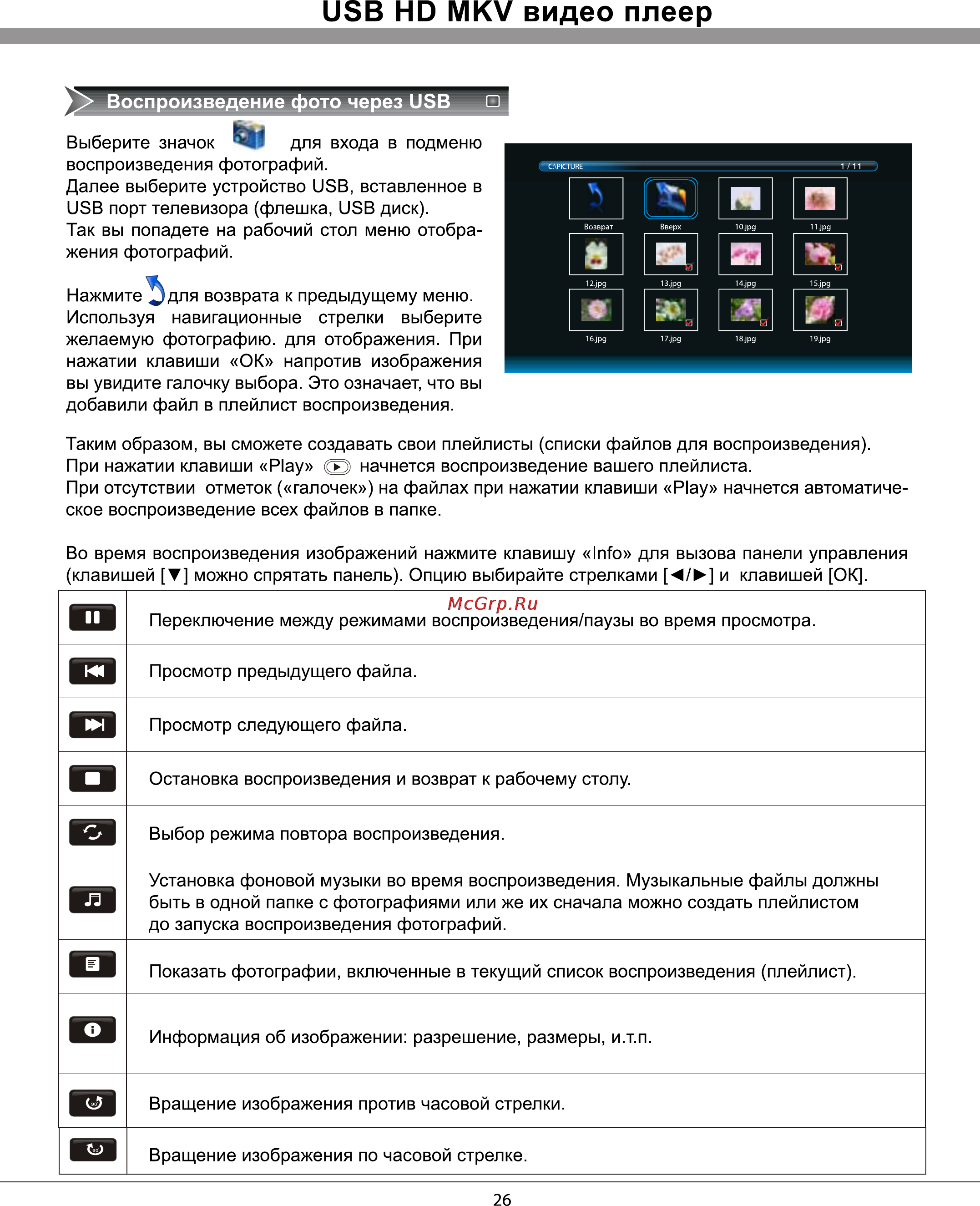Rolsen RL-32L700U3D [26/31] Usb hd mkv видео плеер