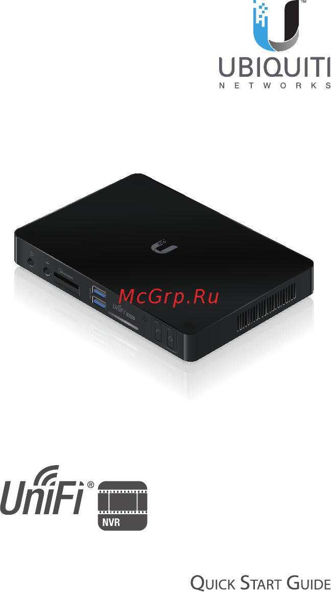 Ubiquiti UniFi NVR Инструкция по эксплуатации онлайн