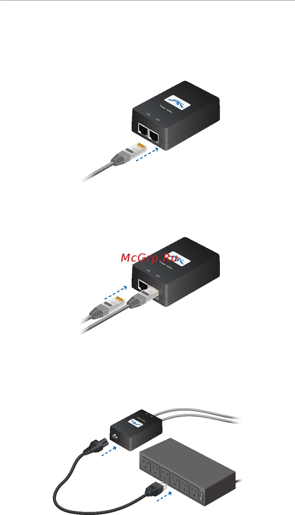 Ubiquiti UniFi AP AC [14/32] Connecting to the poe gige adapter