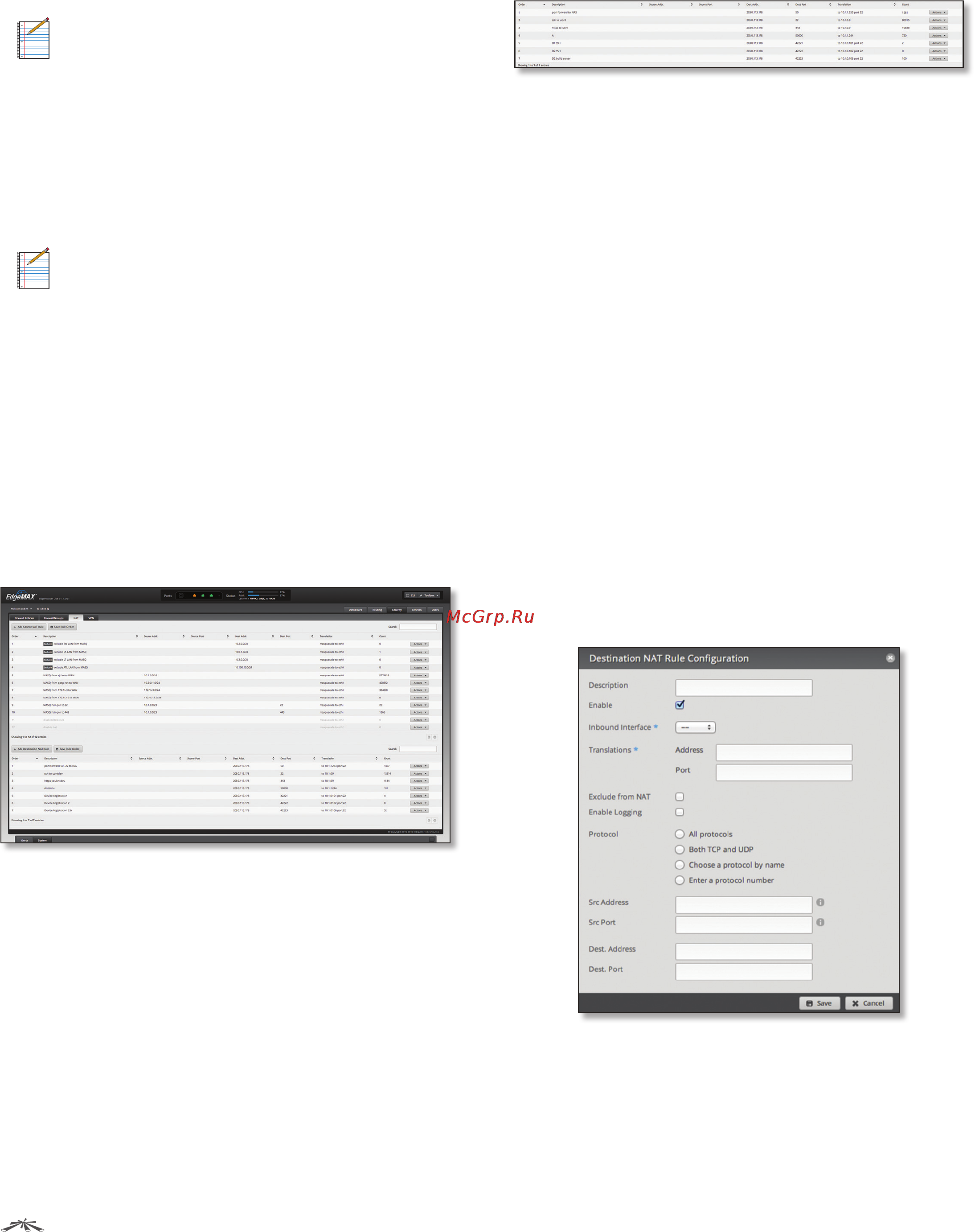Ubiquiti EdgeRouter Lite [29/58] Destination nat rules
