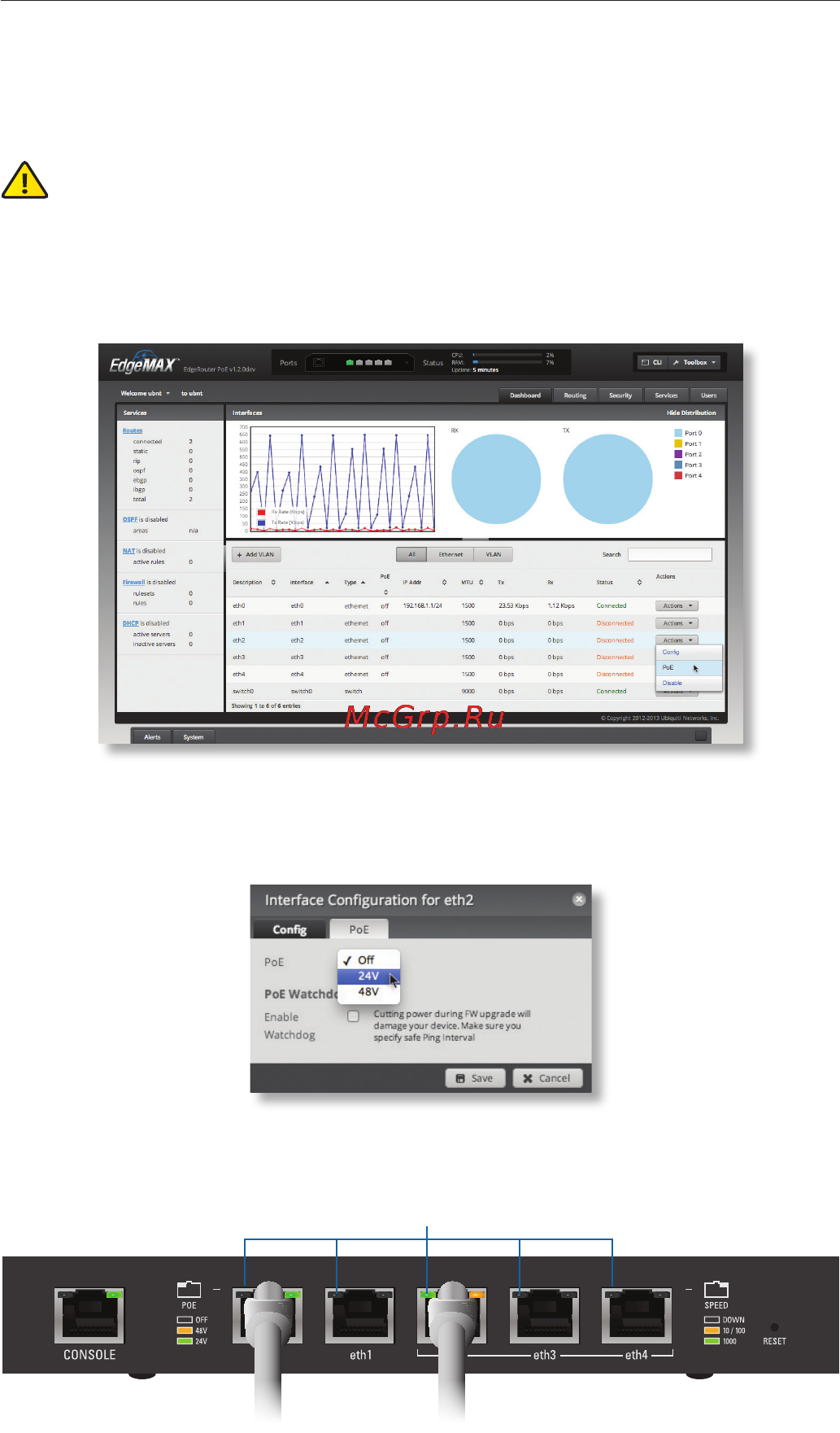 Ubiquiti EdgeRouter POE [10/20] Configuring poe settings