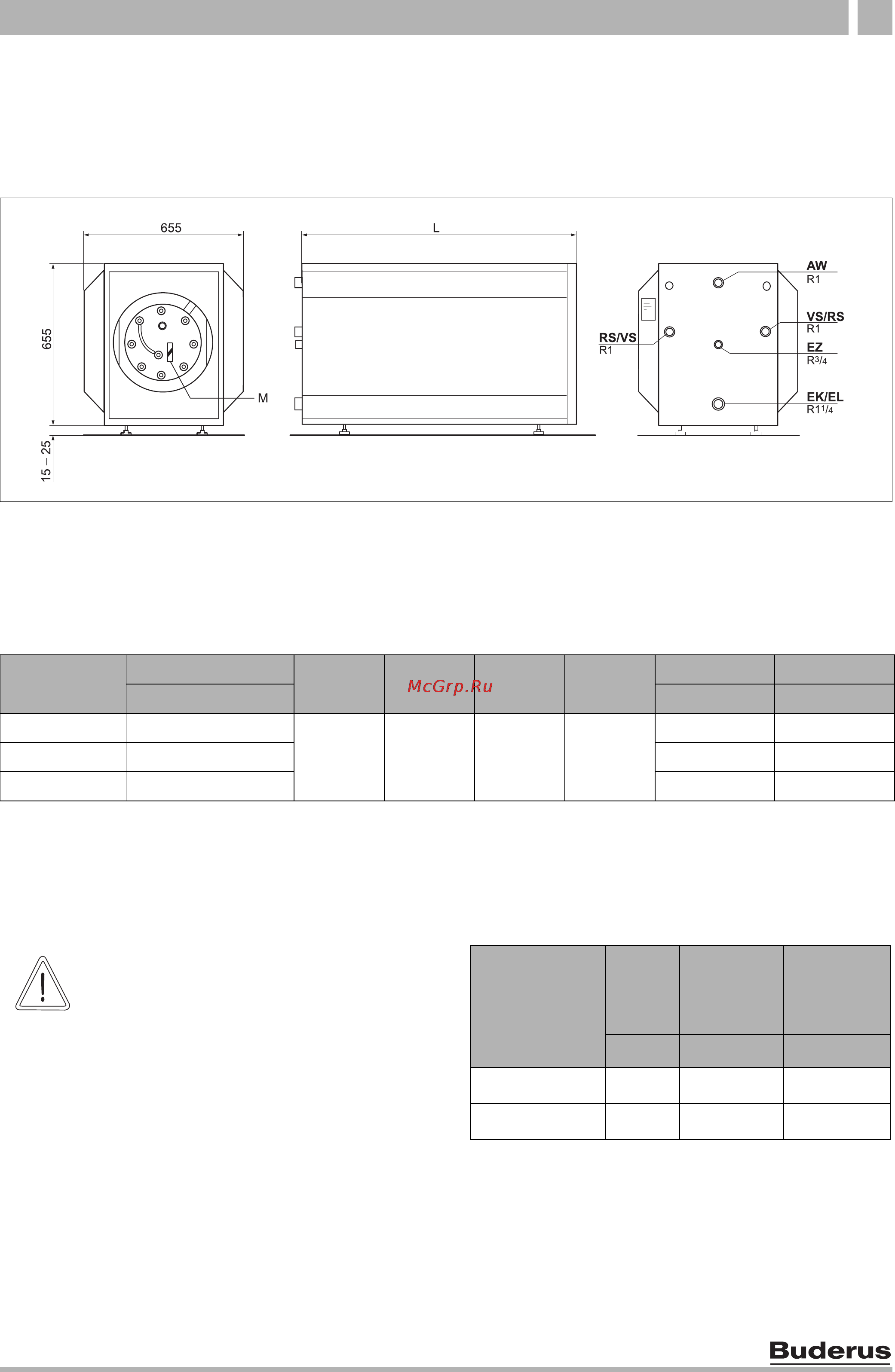Buderus LOGALUX L135-L200 [7/20] Технические характеристики