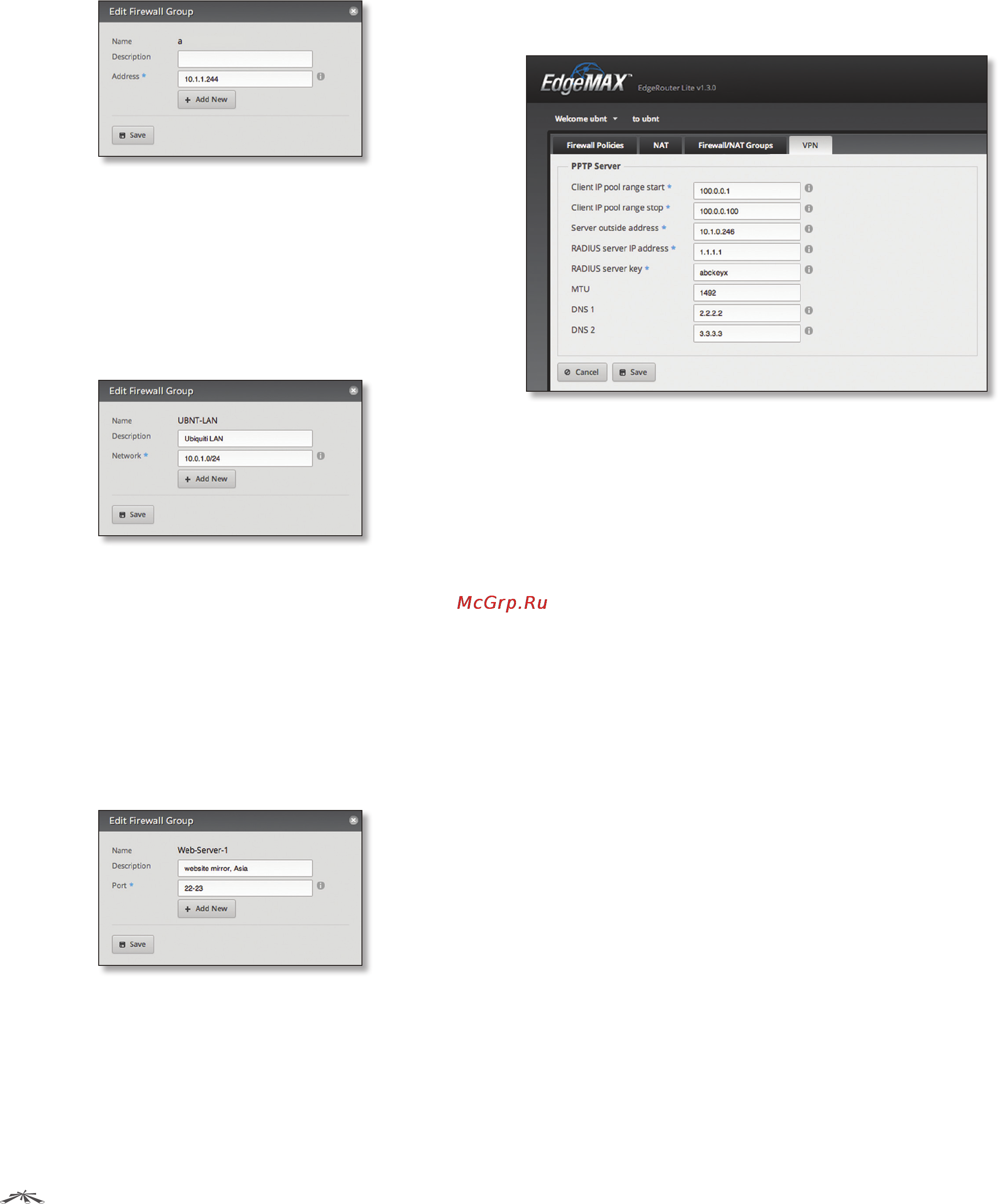 Ubiquiti EdgeRouter [32/57] Pptp server