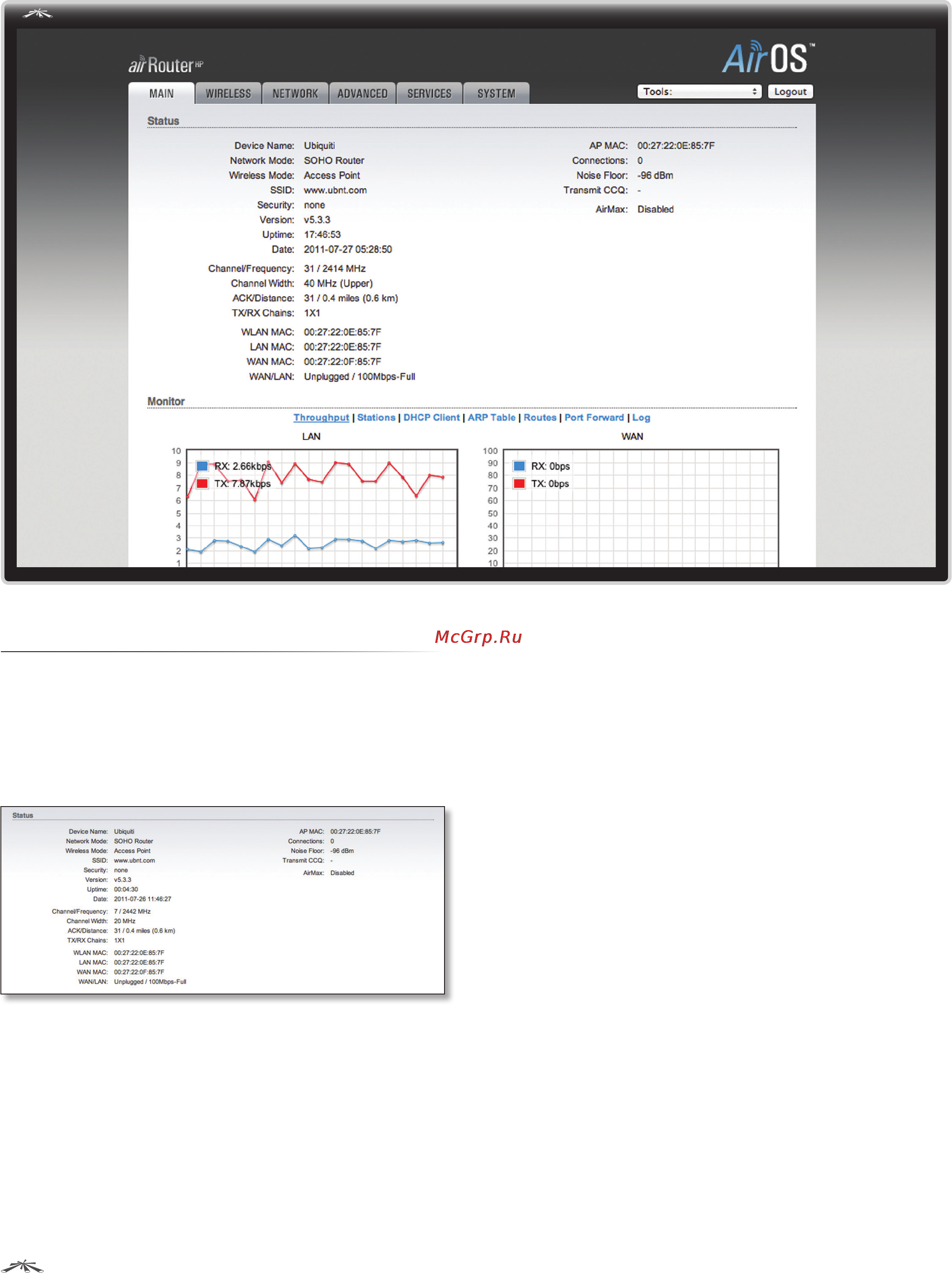 Ubiquiti AirRouter HP [10/61] Chapter 4 main tab