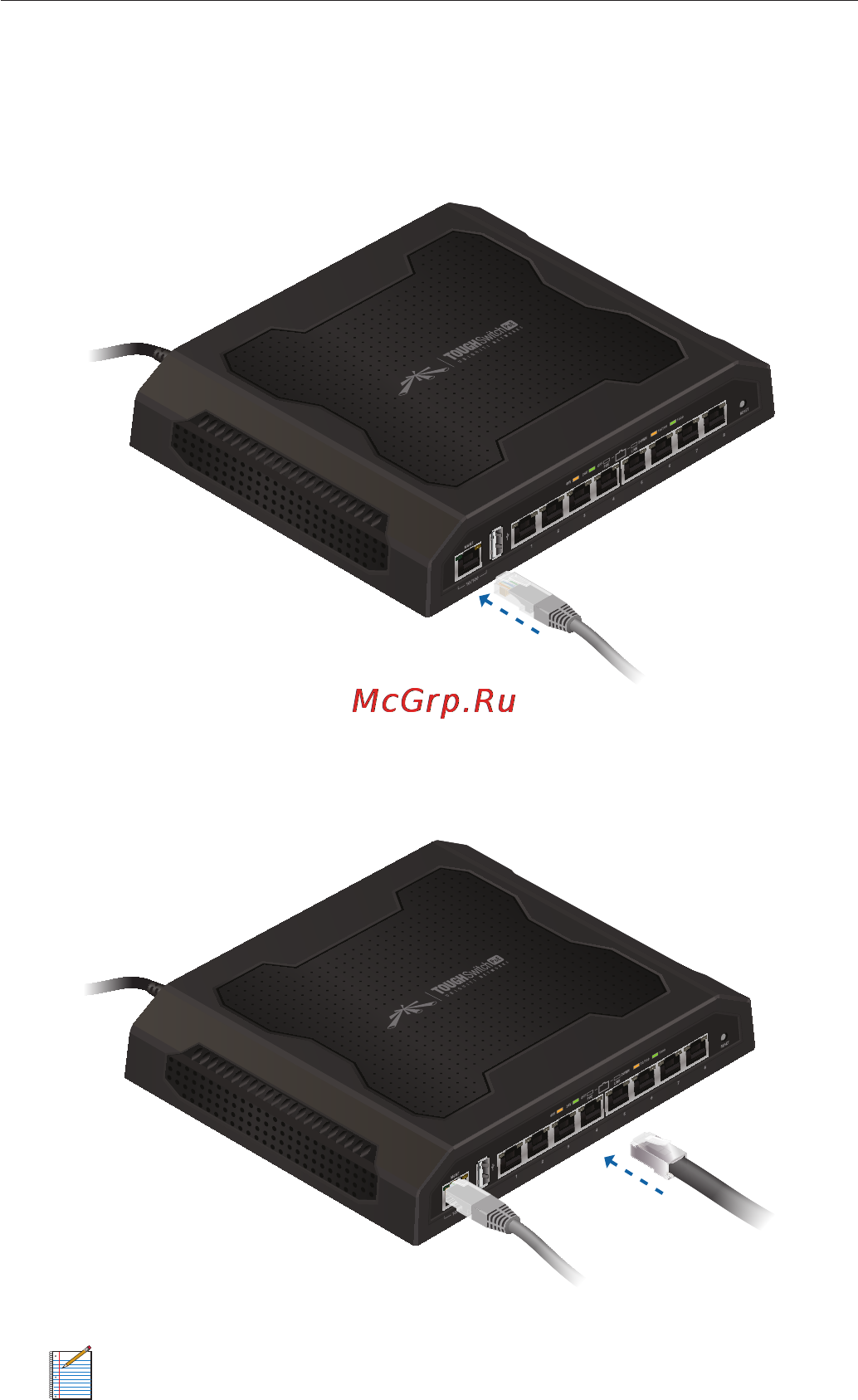 Ubiquiti TOUGHSwitch PoE PRO [7/20] Connecting ethernet