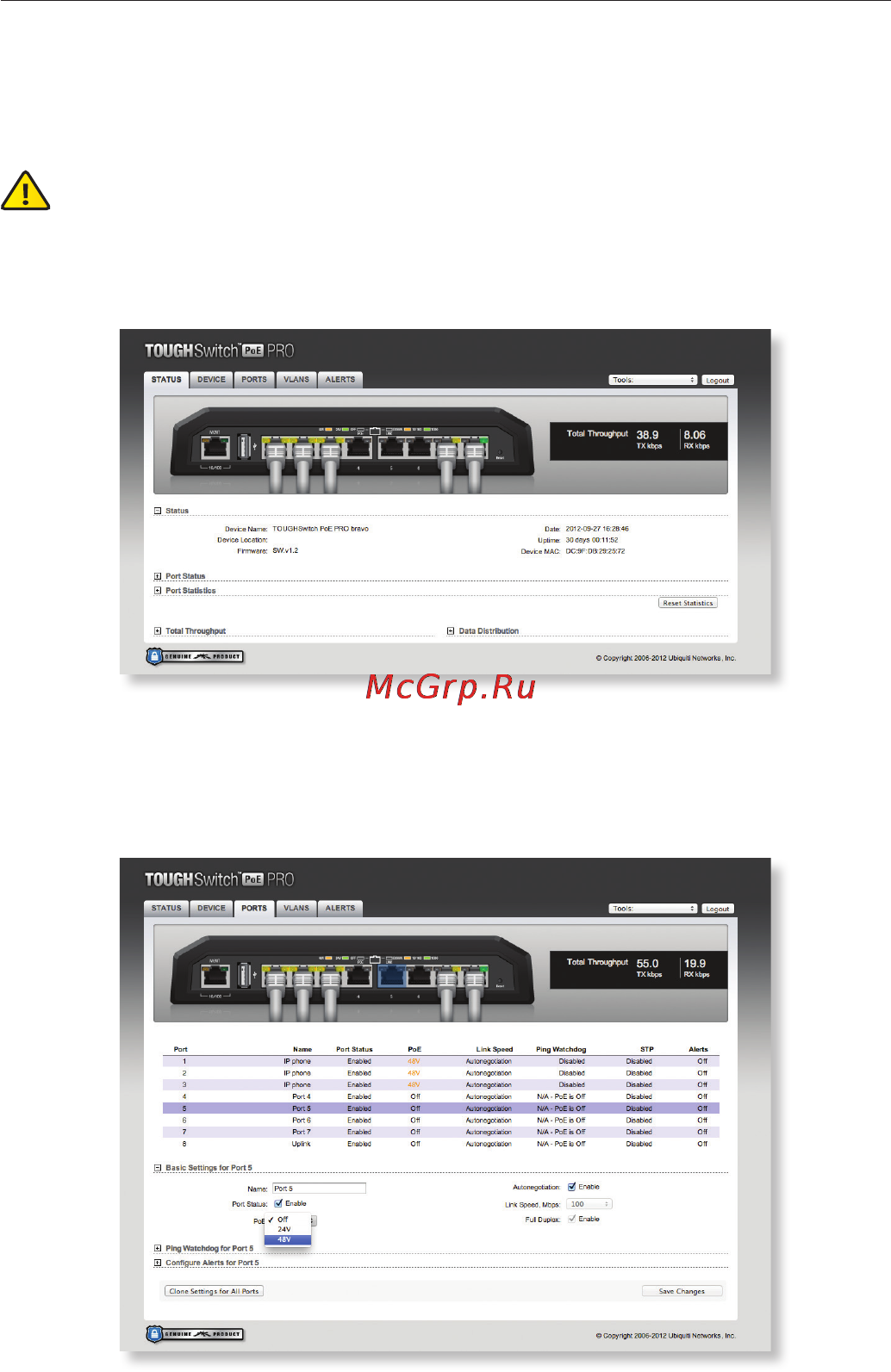 Ubiquiti TOUGHSwitch PoE PRO [9/20] Configuring poe settings