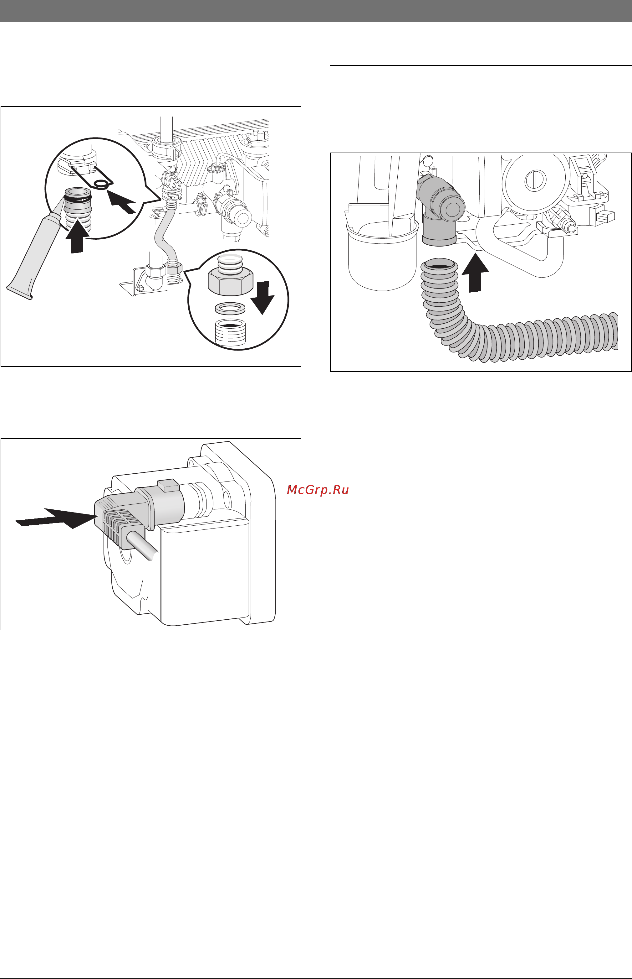 Bosch CONDENS 5000 FM [27/75] Ïîäñîåäèíåíèå øëàíãà ï²åäîõ²àíèòåëüíîãî êëàïàíà
