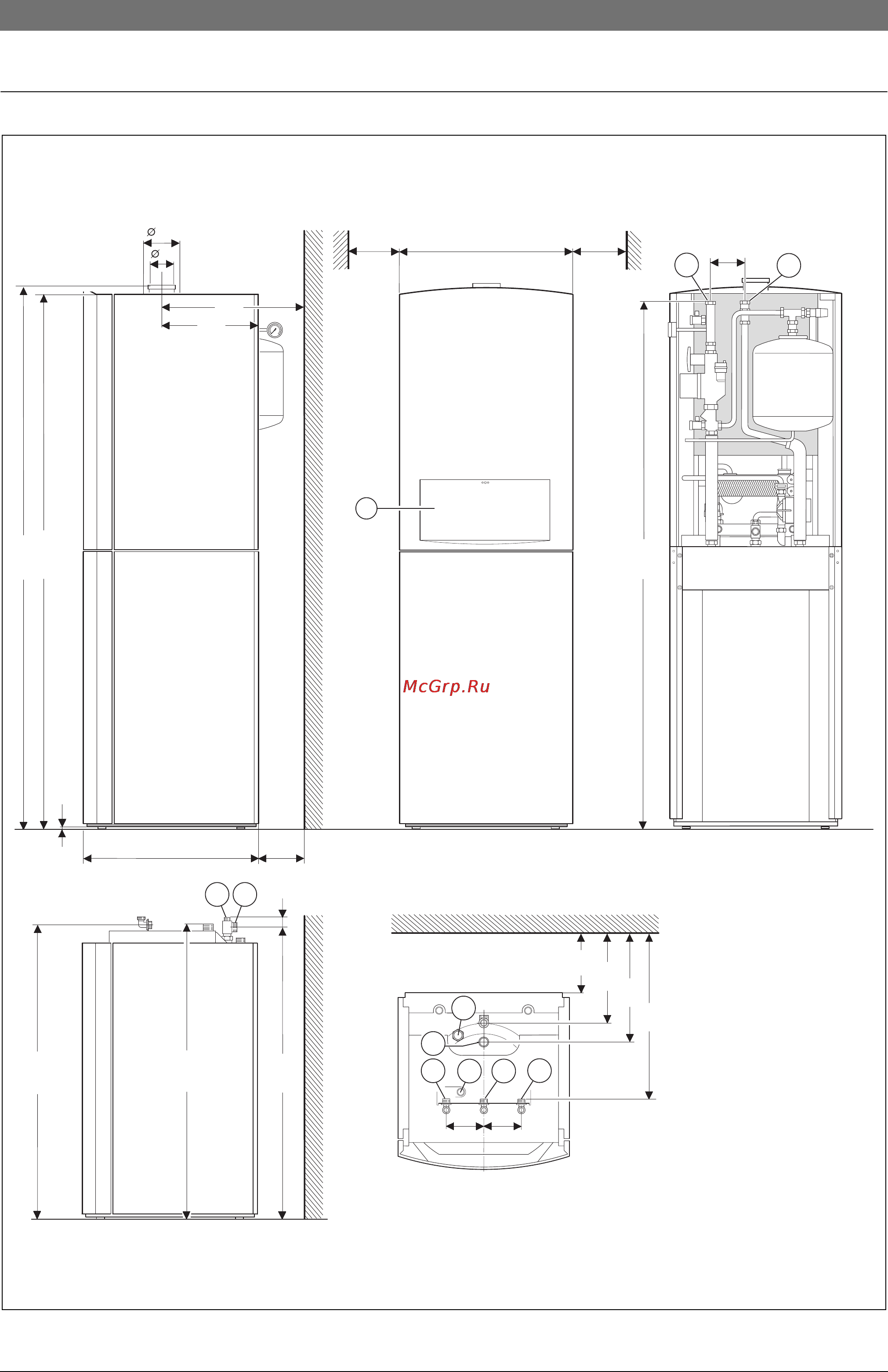 Bosch CONDENS 5000 FM SOLAR [10/83] Ãàáà²èòíûå ²àçìå²û è ìèíèìàëüíûå ²àññòîøíèø