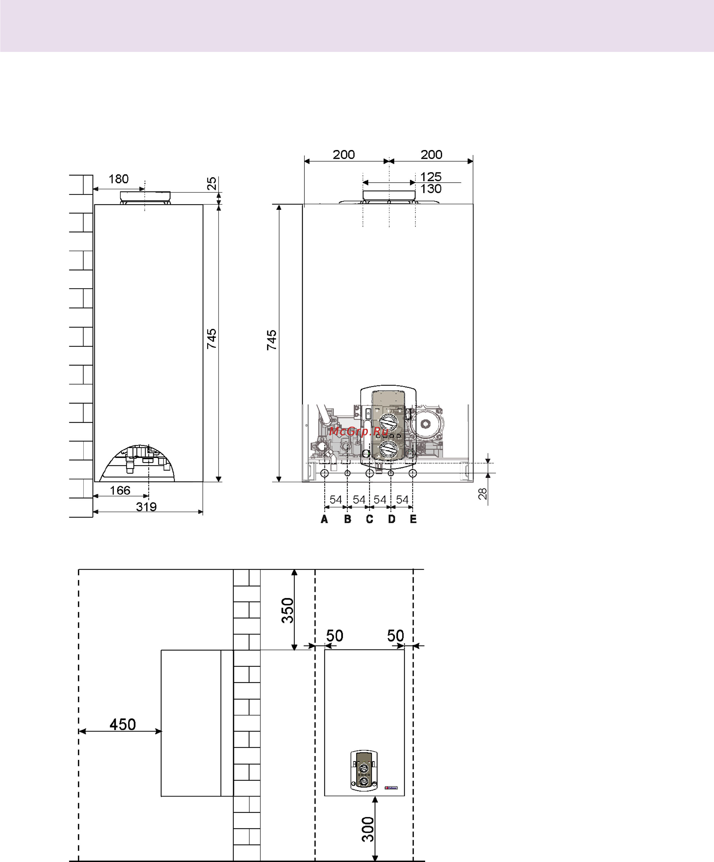 Chaffoteaux ALIXIA 24 CF [14/36] Габаритные размеры котла