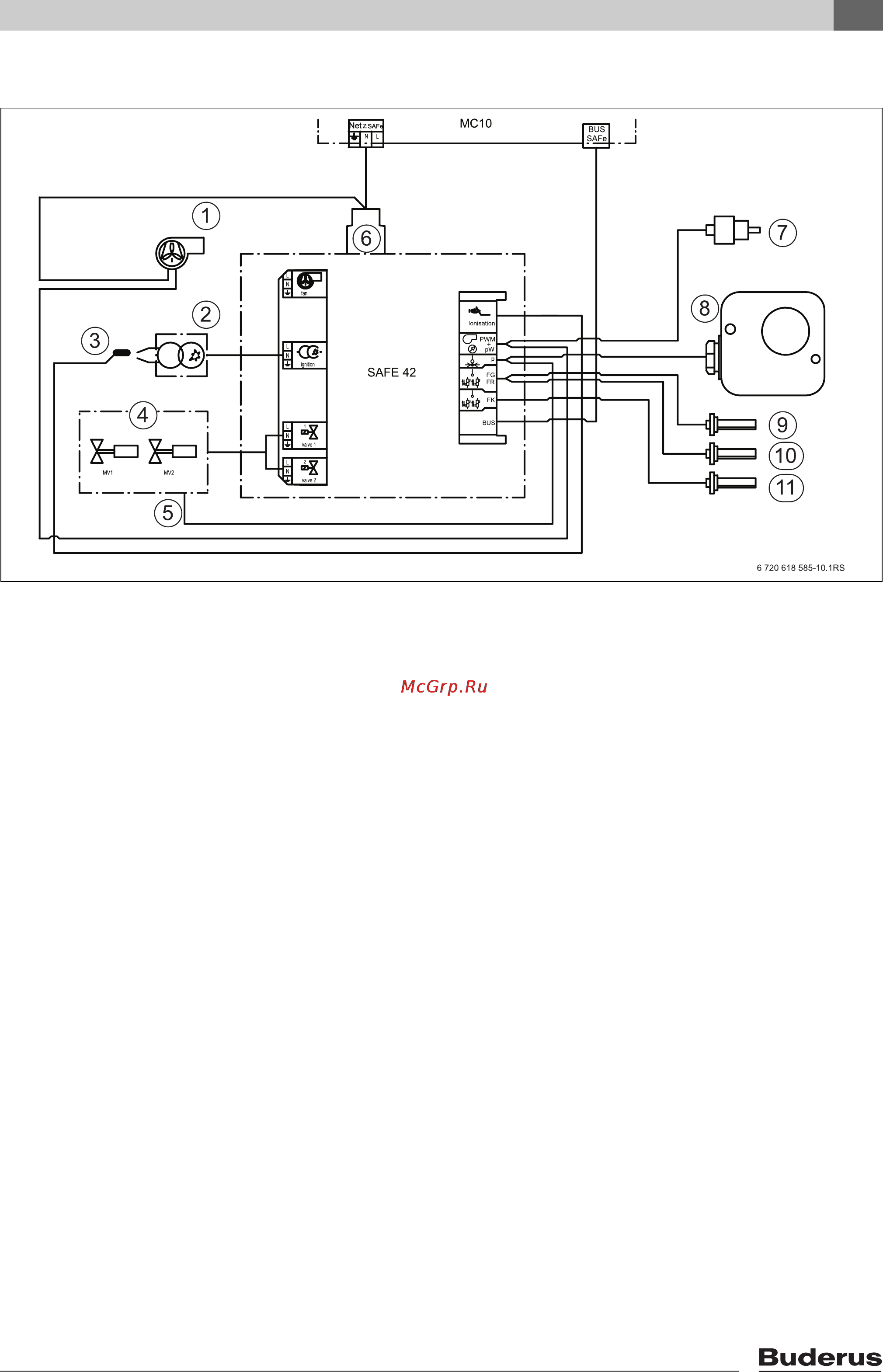 Buderus LOGANO PLUS GB402 [77/80] Схема соединений safe