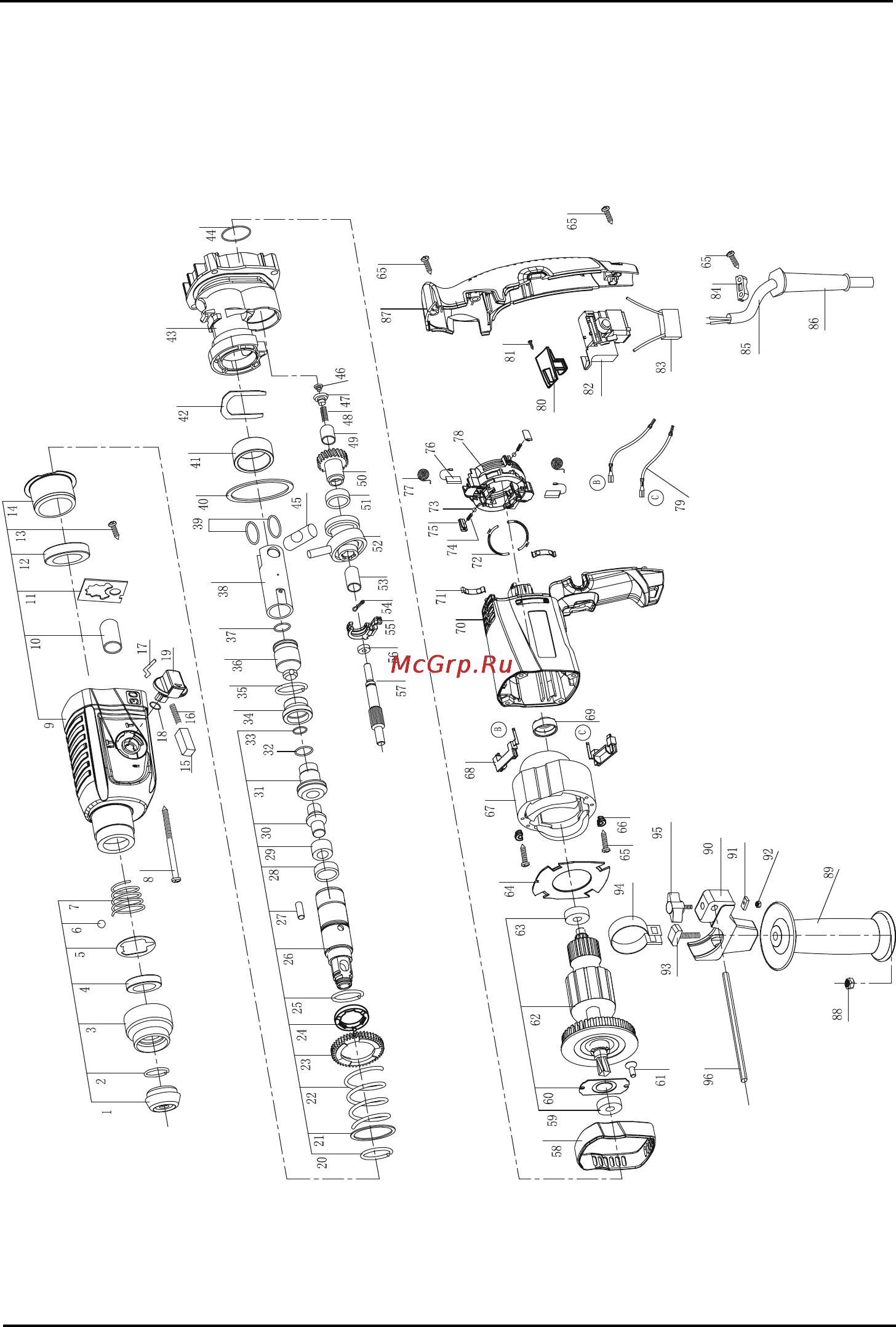 Bort BHD-900 [33/41] Exploded view