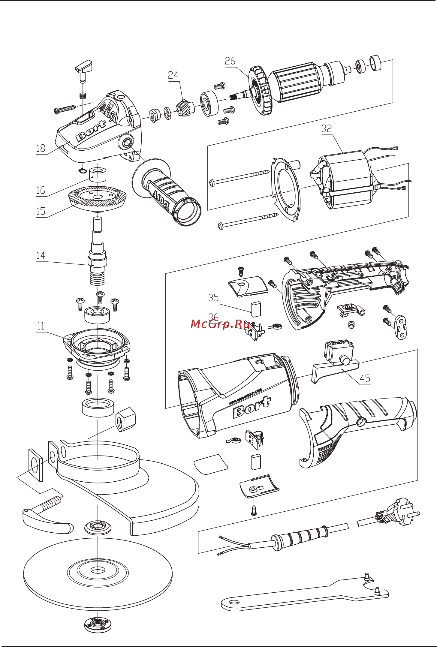 Bort BWS-2000U-S [46/56] Exploded view