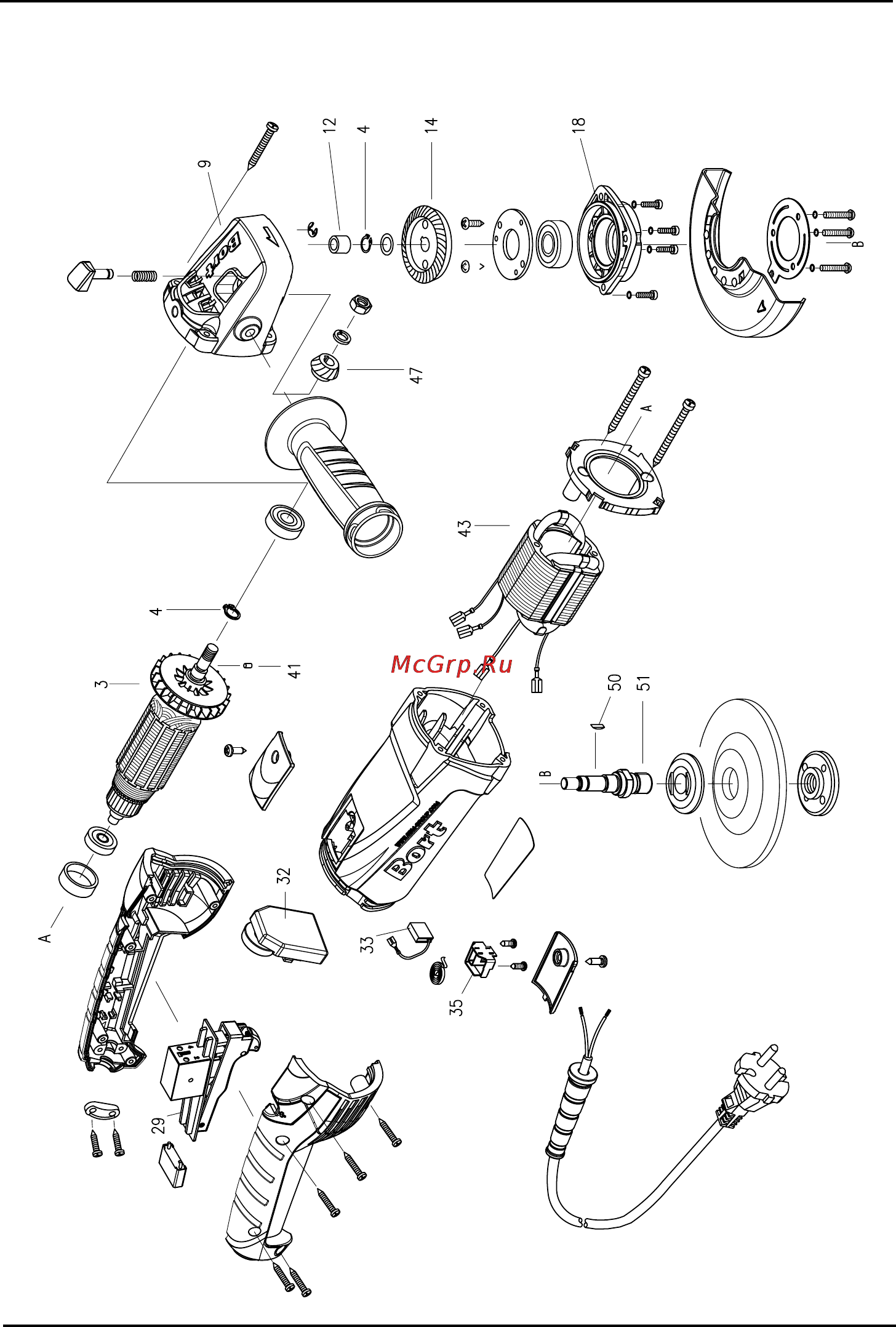 Bort BWS-1200U-SR [46/56] Exploded view bws 1200u sr