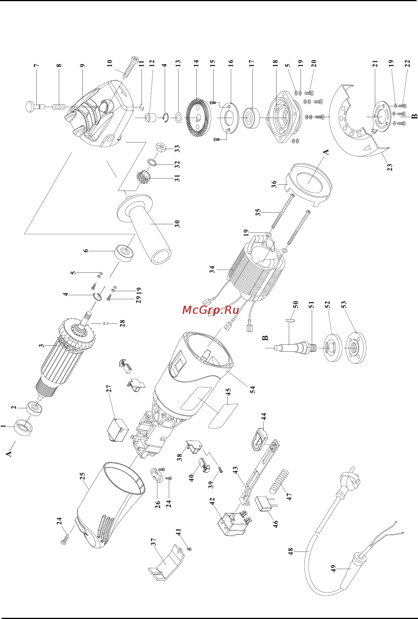 Bort BWS-751N [46/54] Exploded view