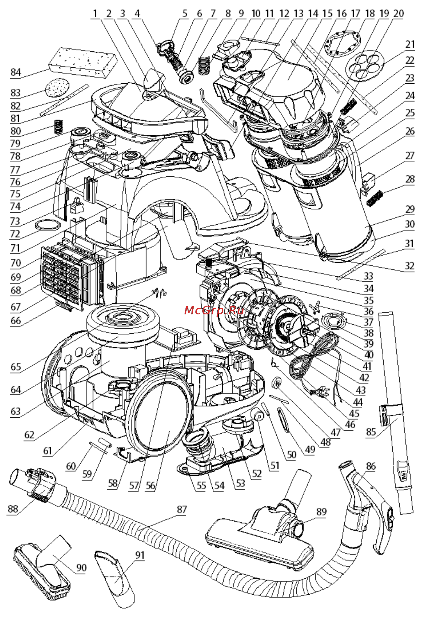 Bort BSS-2400N [18/32] Exploded view