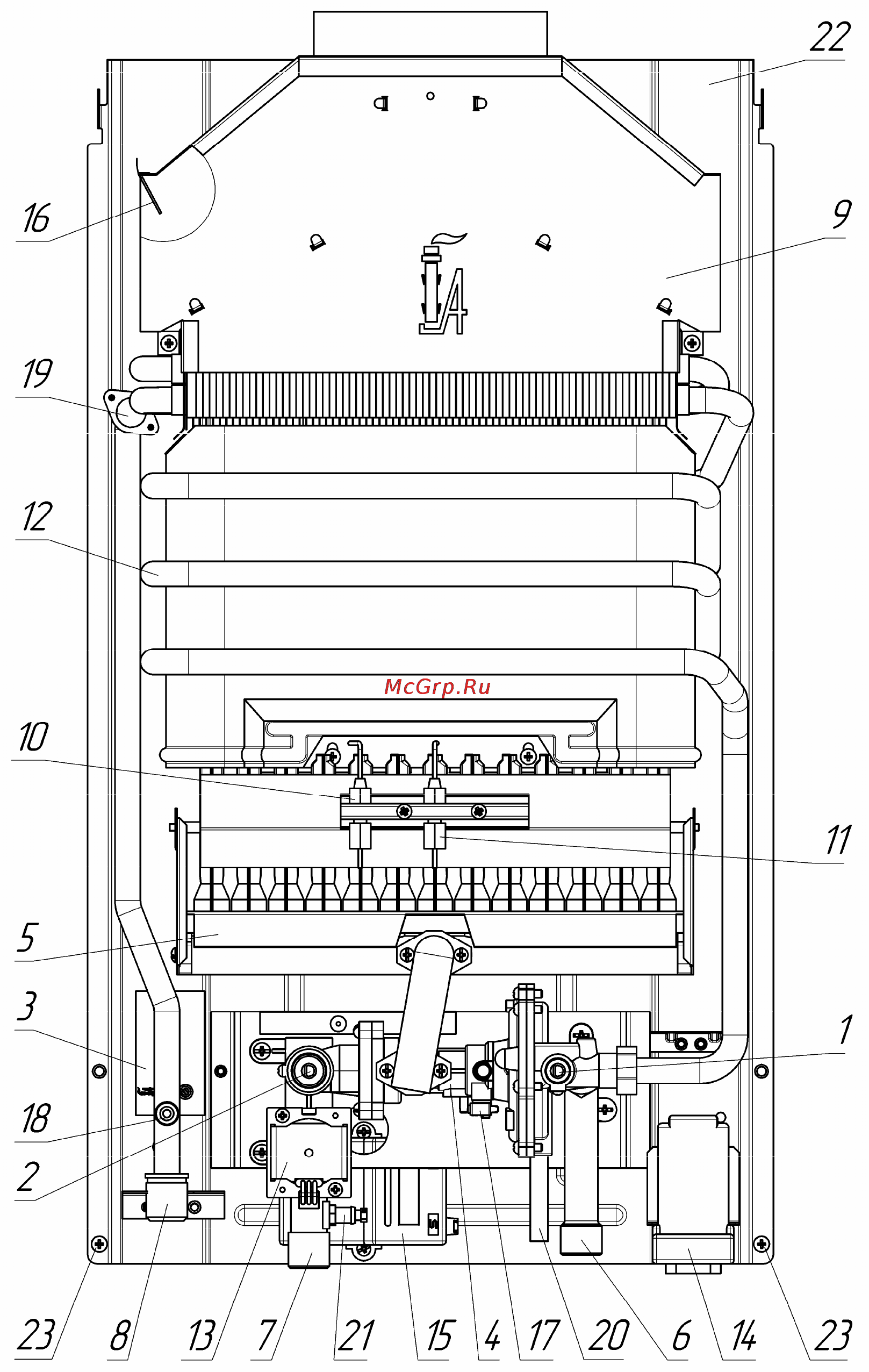 Master Gas COMFORT 10 [6/26] Рисунок 2 вид аппарата без облицовки
