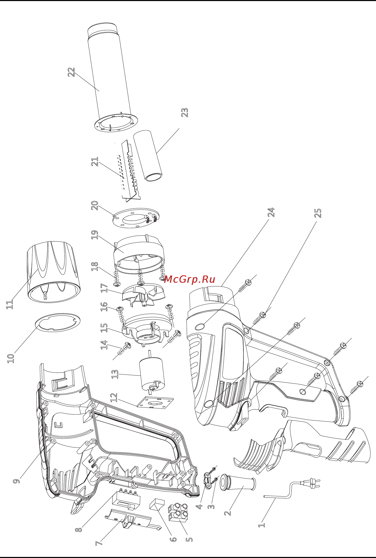 Bort BHG-2000U-K [37/44] Exploded view