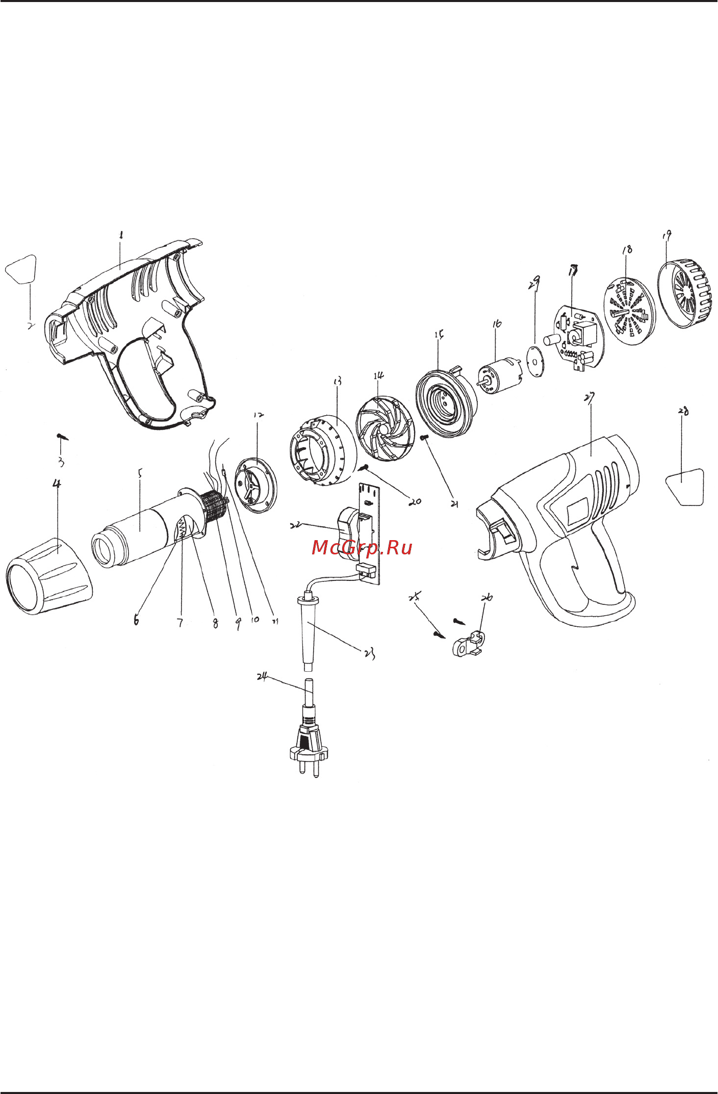 Bort BHG-2000L-K [38/44] Exploded view bhg 2000l k