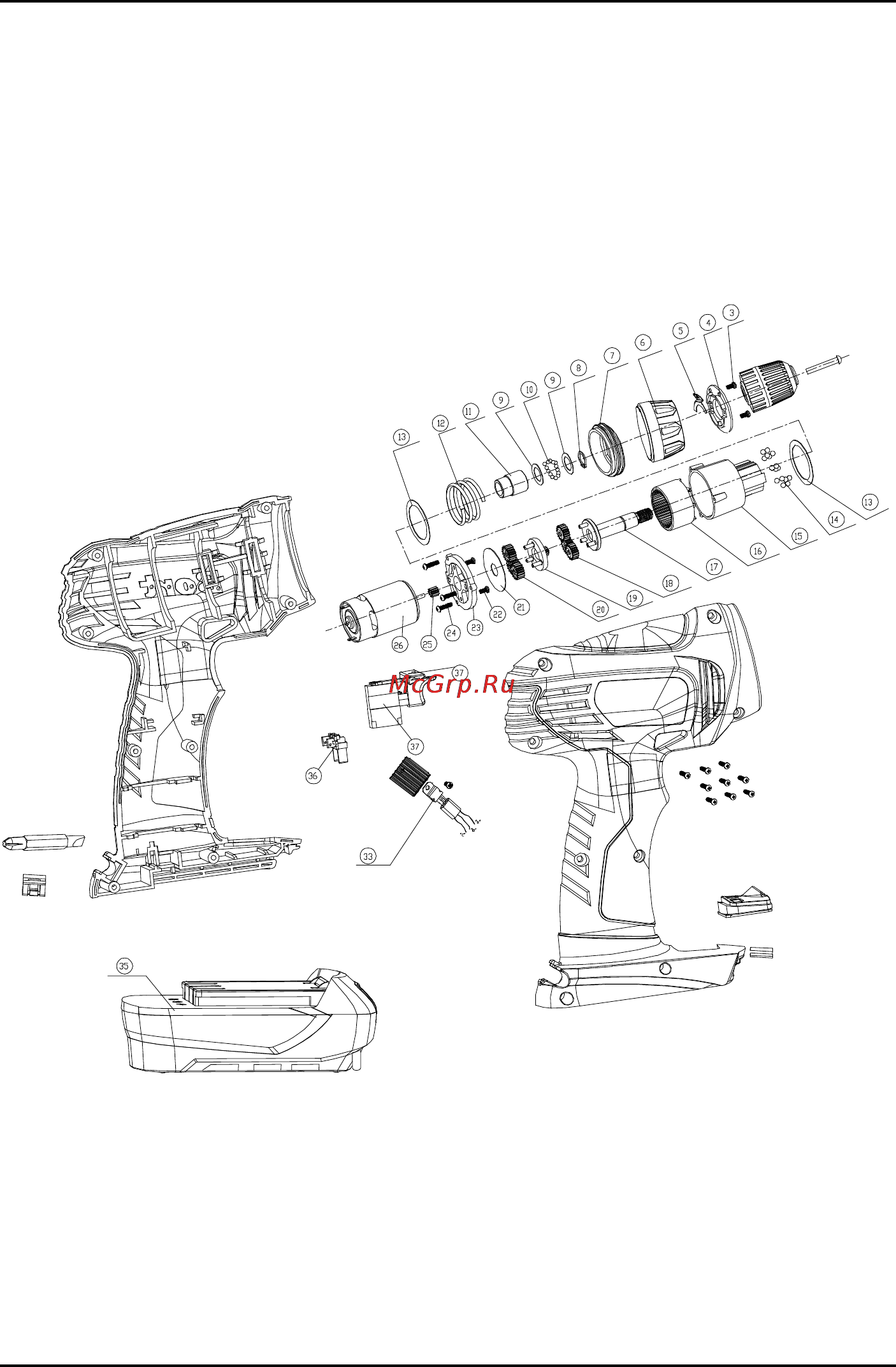 Bort BAB-14,4N-LiK [33/41] Exploded view bab 14 4u lik
