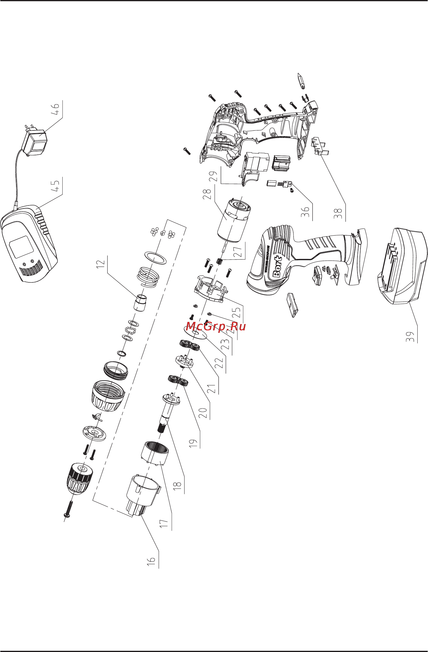 Bort BAB-14U-DK [10/24] Exploded view bab 14u dk